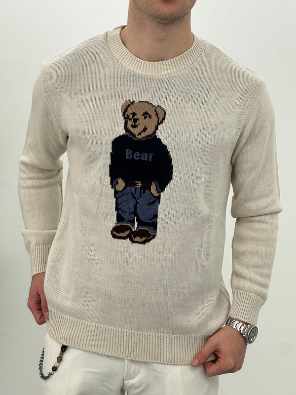 MAGLIONE BEAR AD670 col.BEIGE