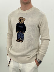 MAGLIONE BEAR AD670 col.BEIGE