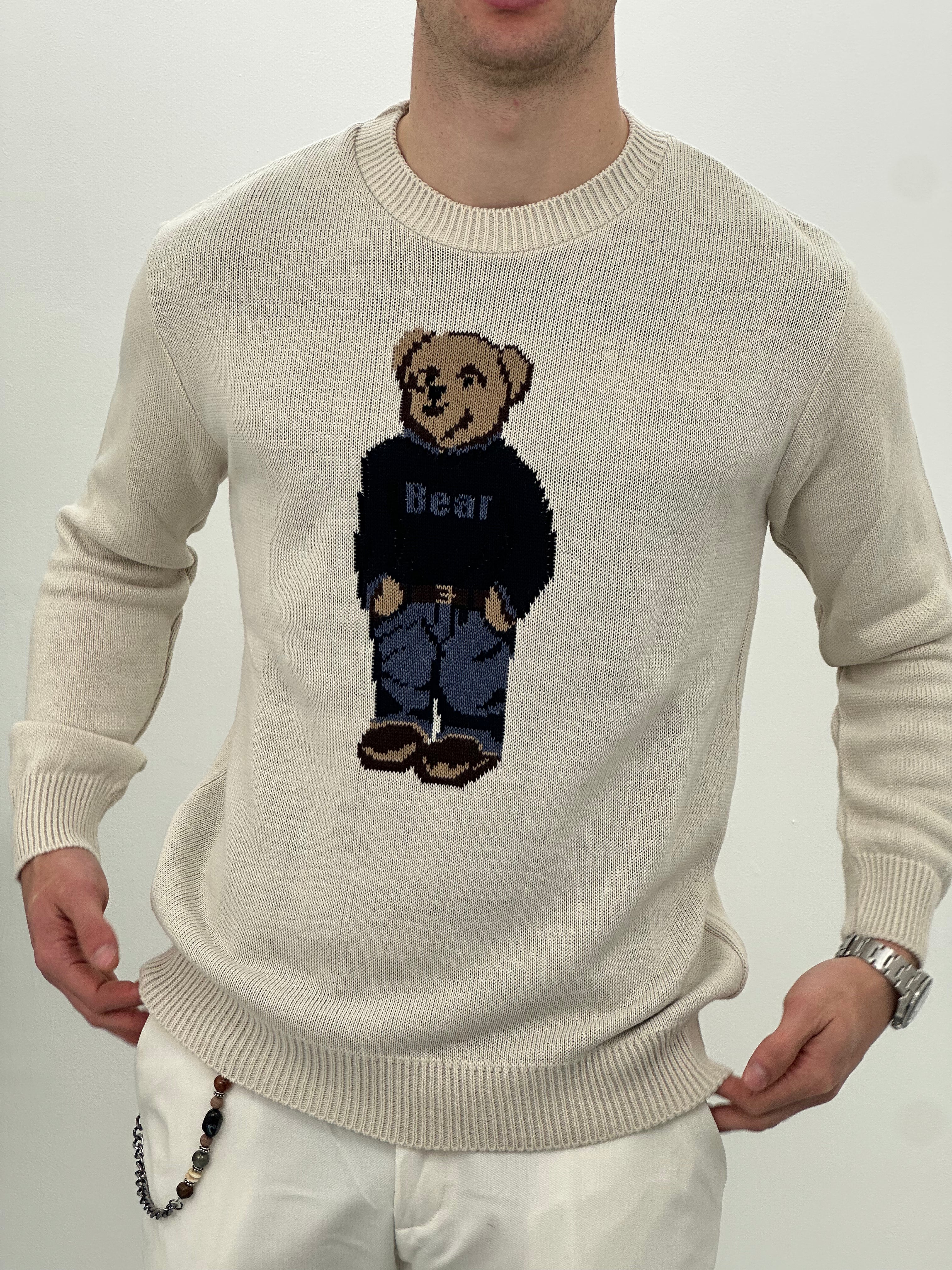 MAGLIONE BEAR AD670 col.BEIGE