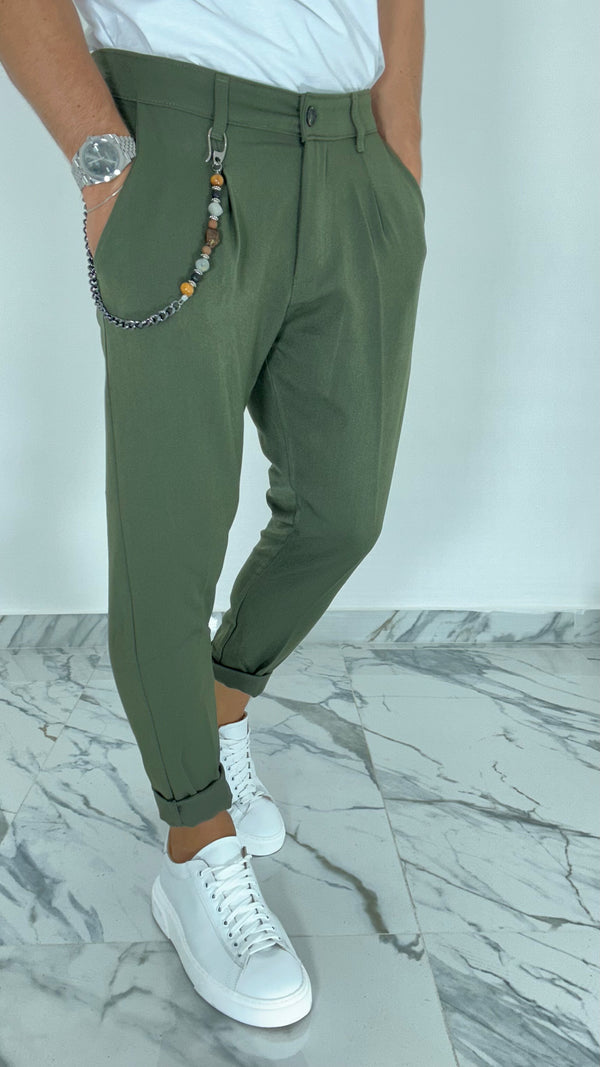 PANTALONE VERDE MILITARE AD60