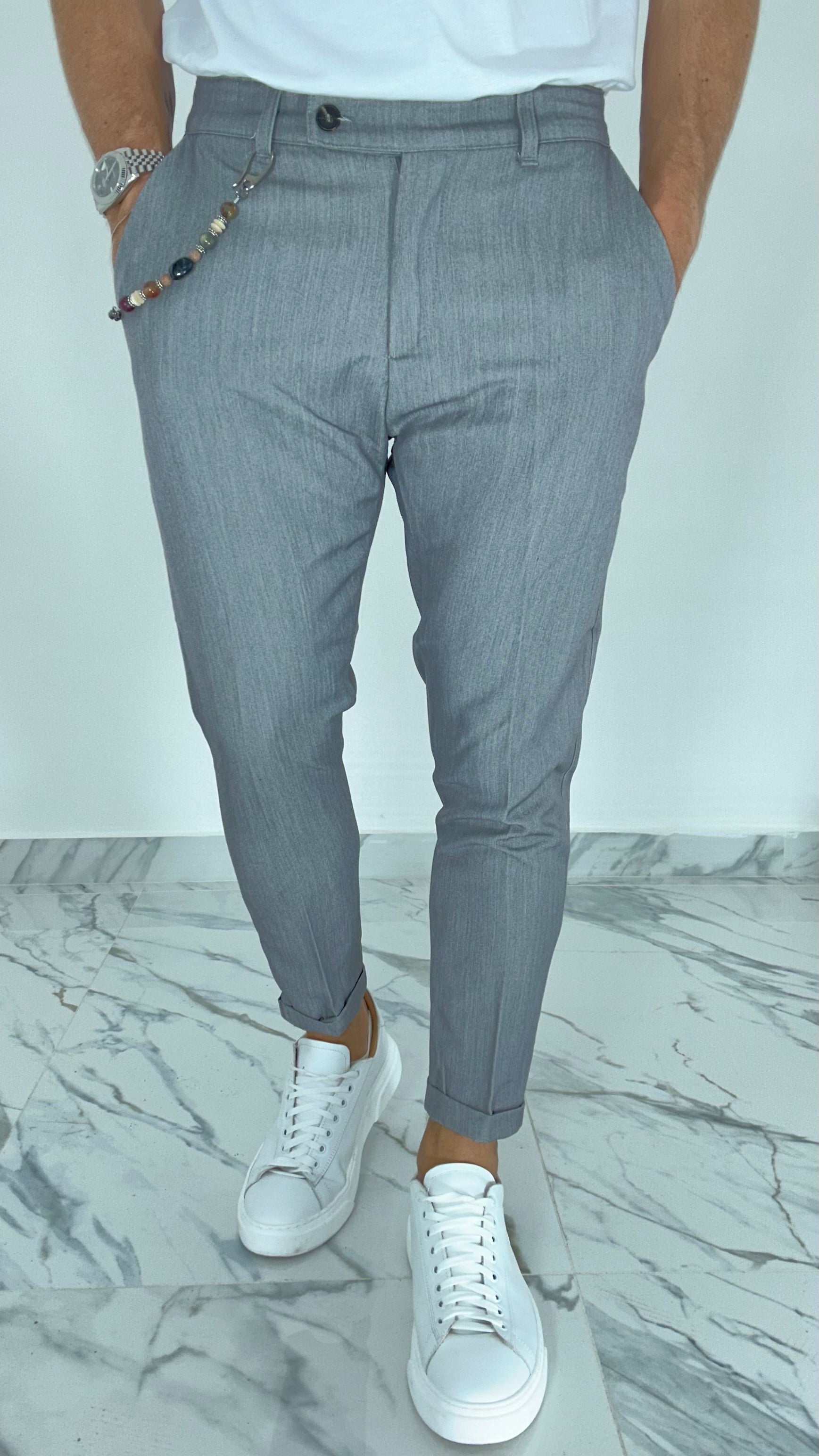 PANTALONE ELEGANTE GRIGIO AD95