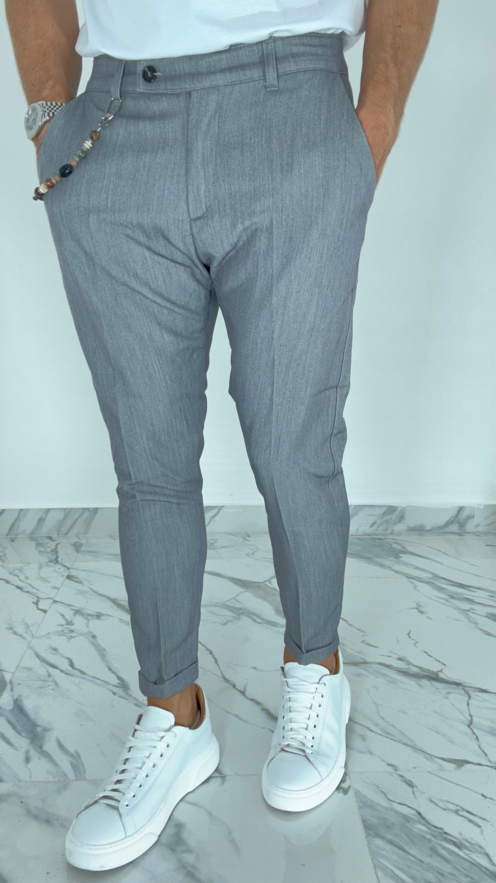 PANTALONE ELEGANTE GRIGIO AD95