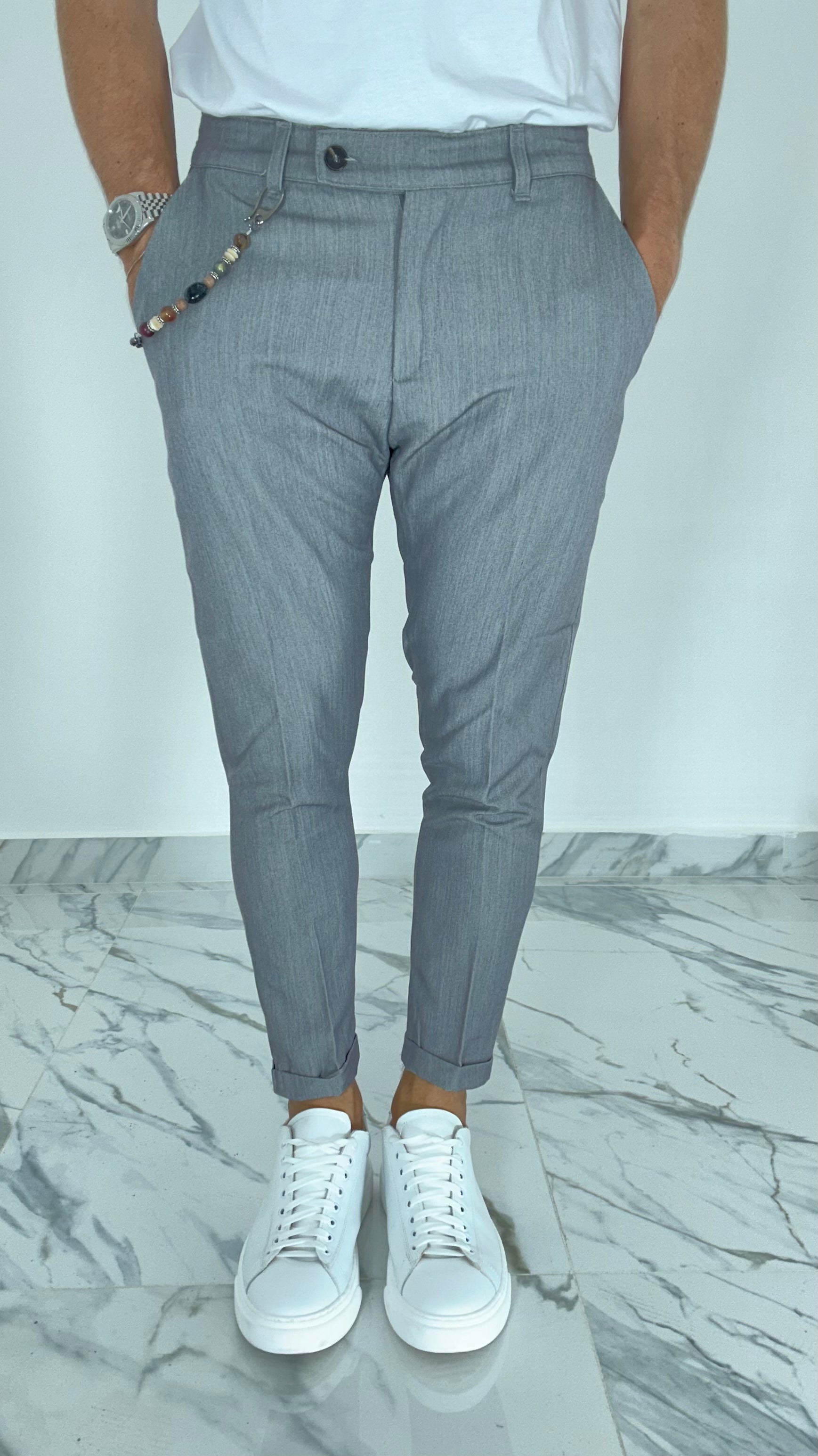 PANTALONE ELEGANTE GRIGIO AD95