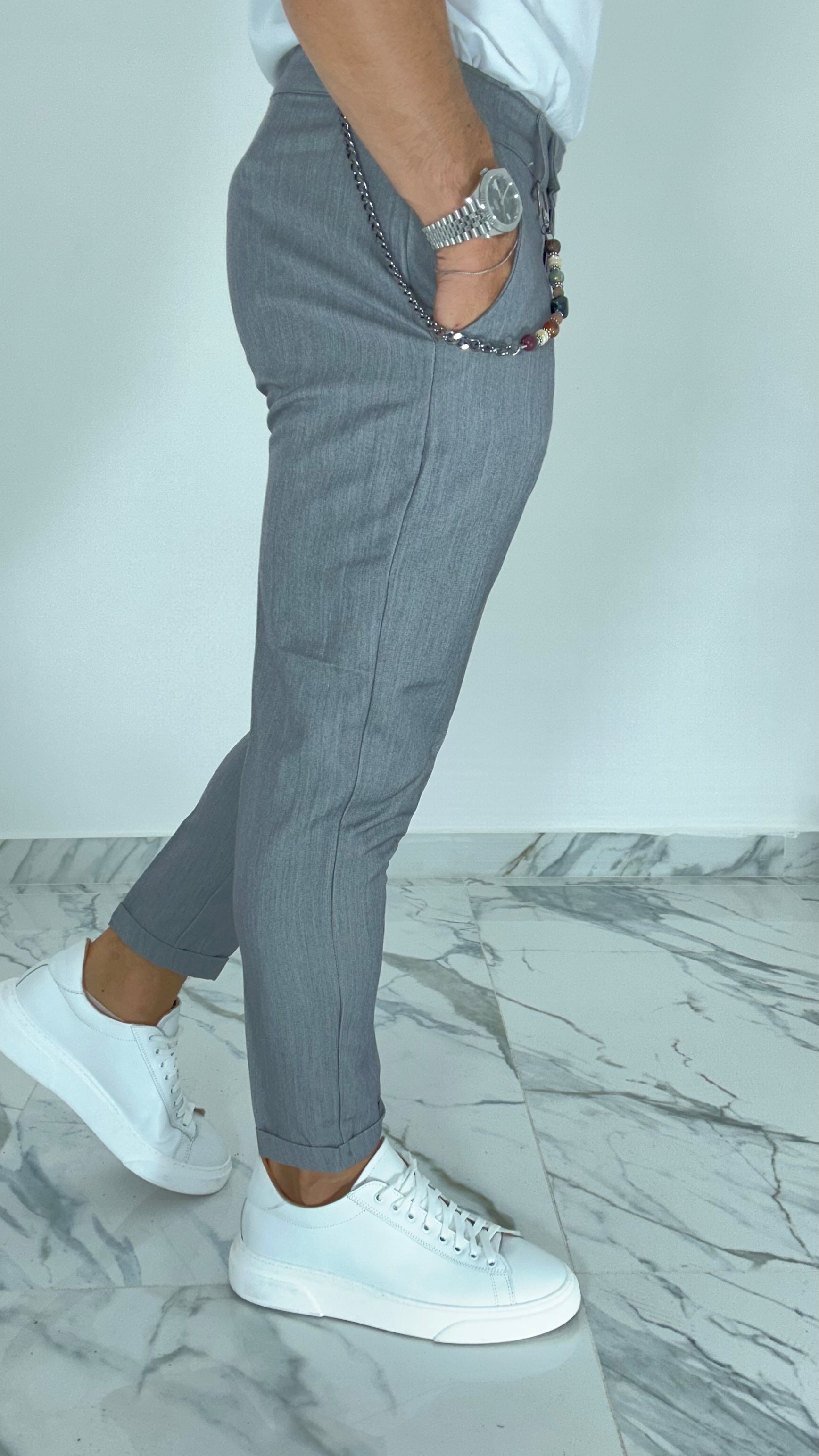 PANTALONE ELEGANTE GRIGIO AD95