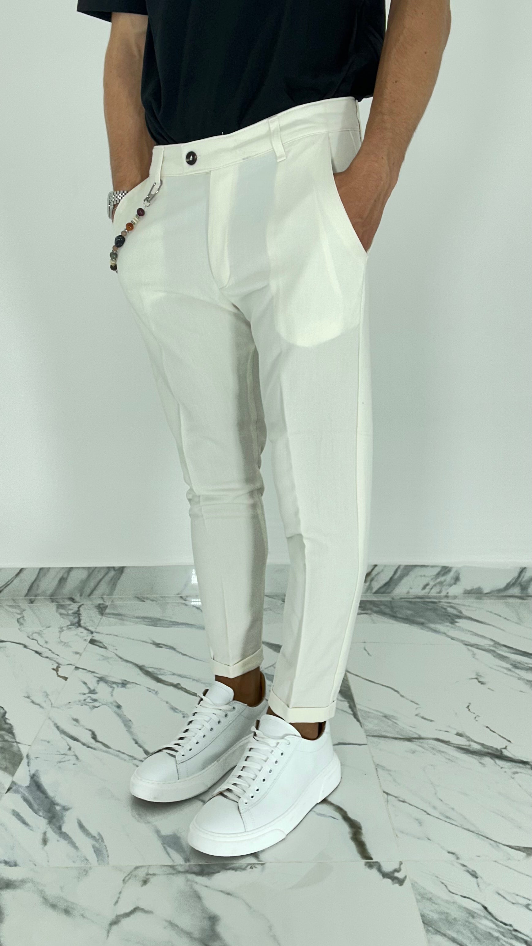 PANTALONE ELEGANTE PANNA AD95