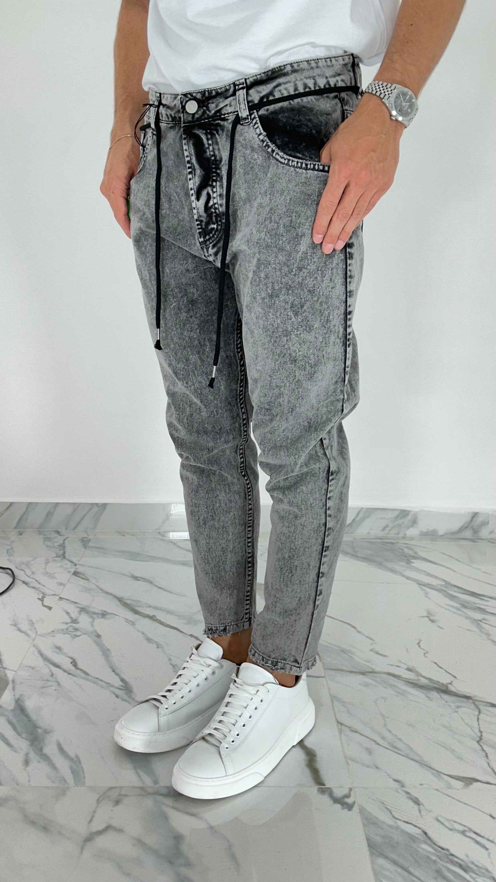 JEANS LOOSE FIT CENERE PONTE01-MR13