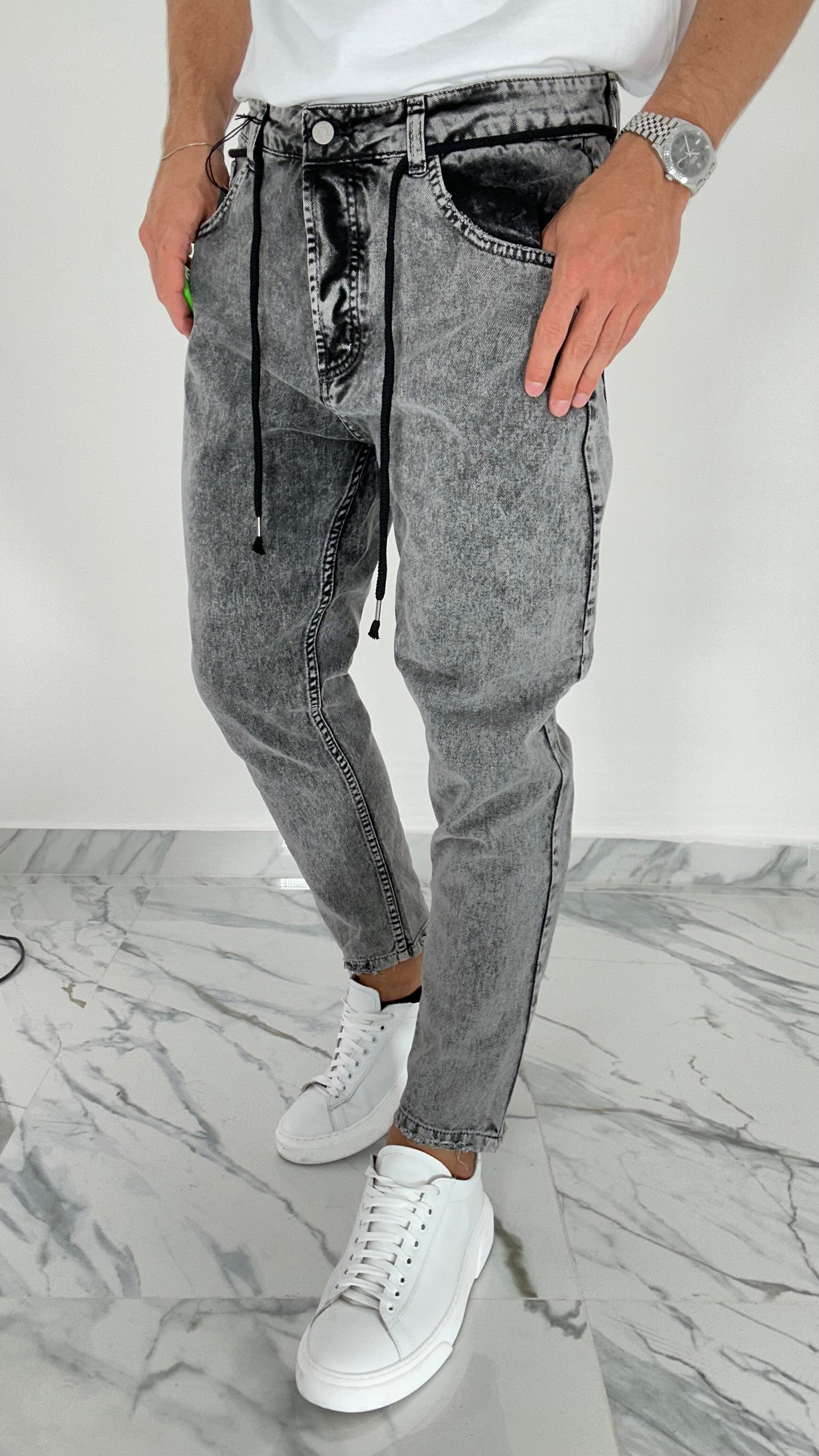 JEANS LOOSE FIT CENERE PONTE01-MR13