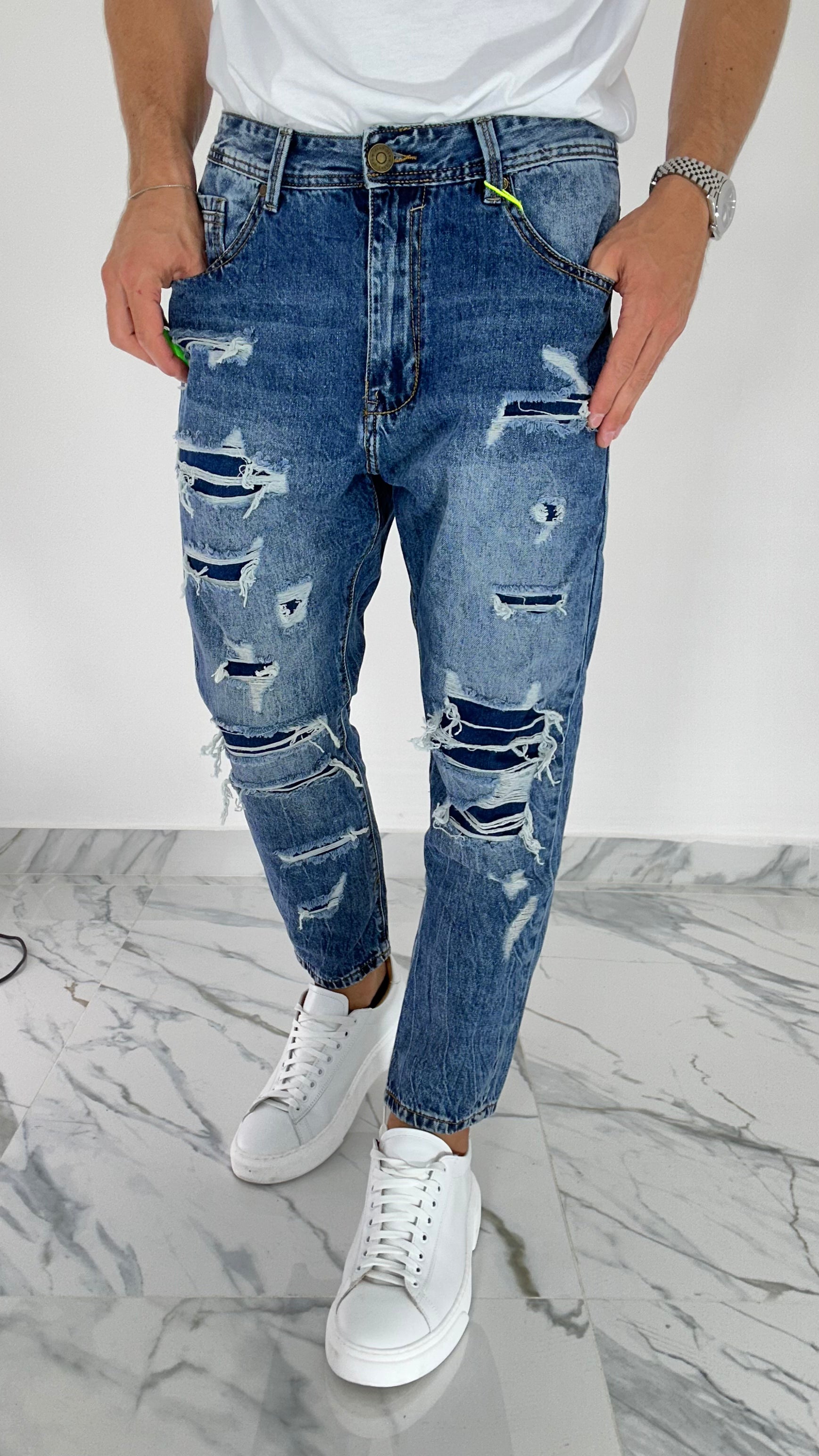 JEANS - LOOSE FIT STRAPPI JP358