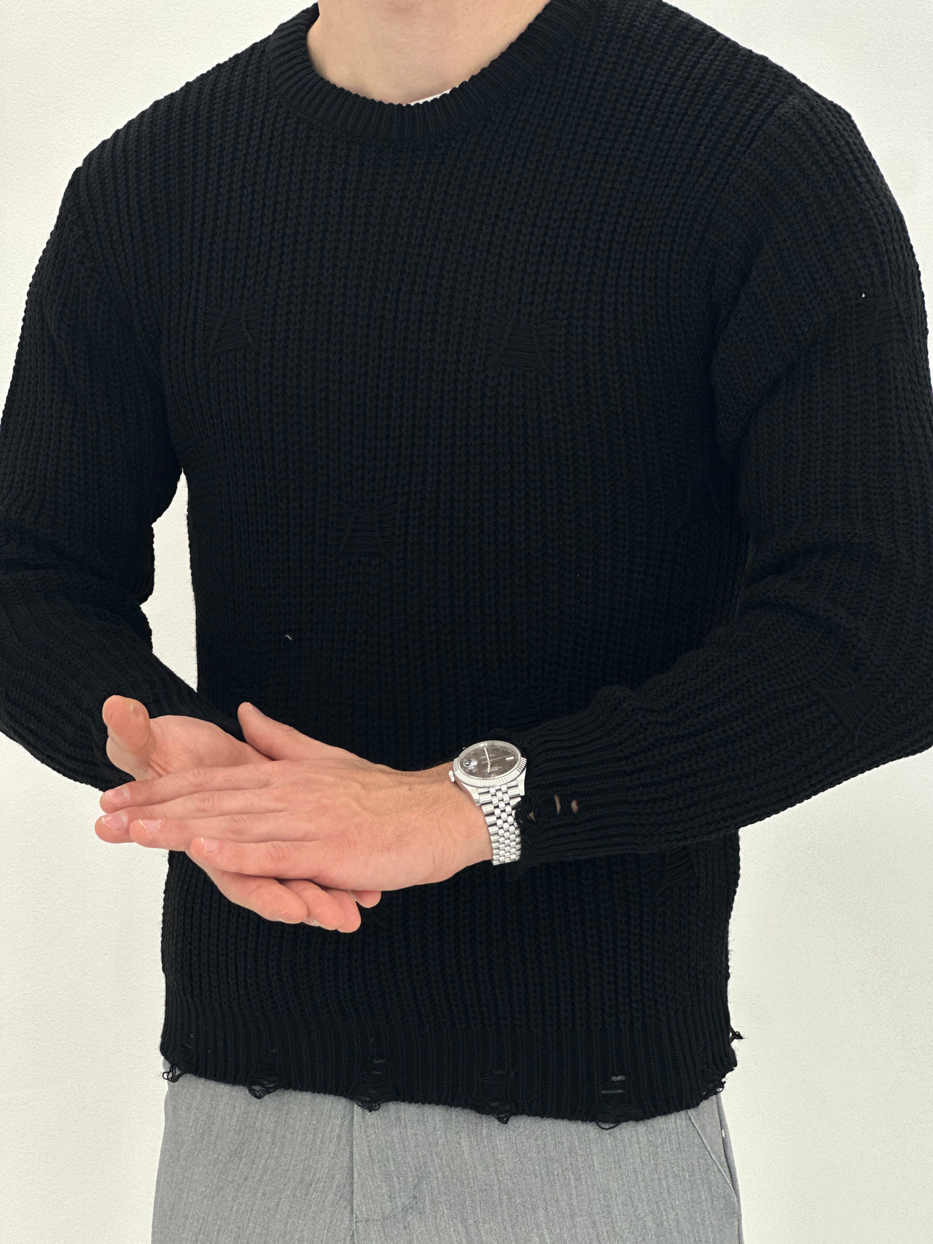 GIROCOLLO SFRANGIATO NERO ART2207