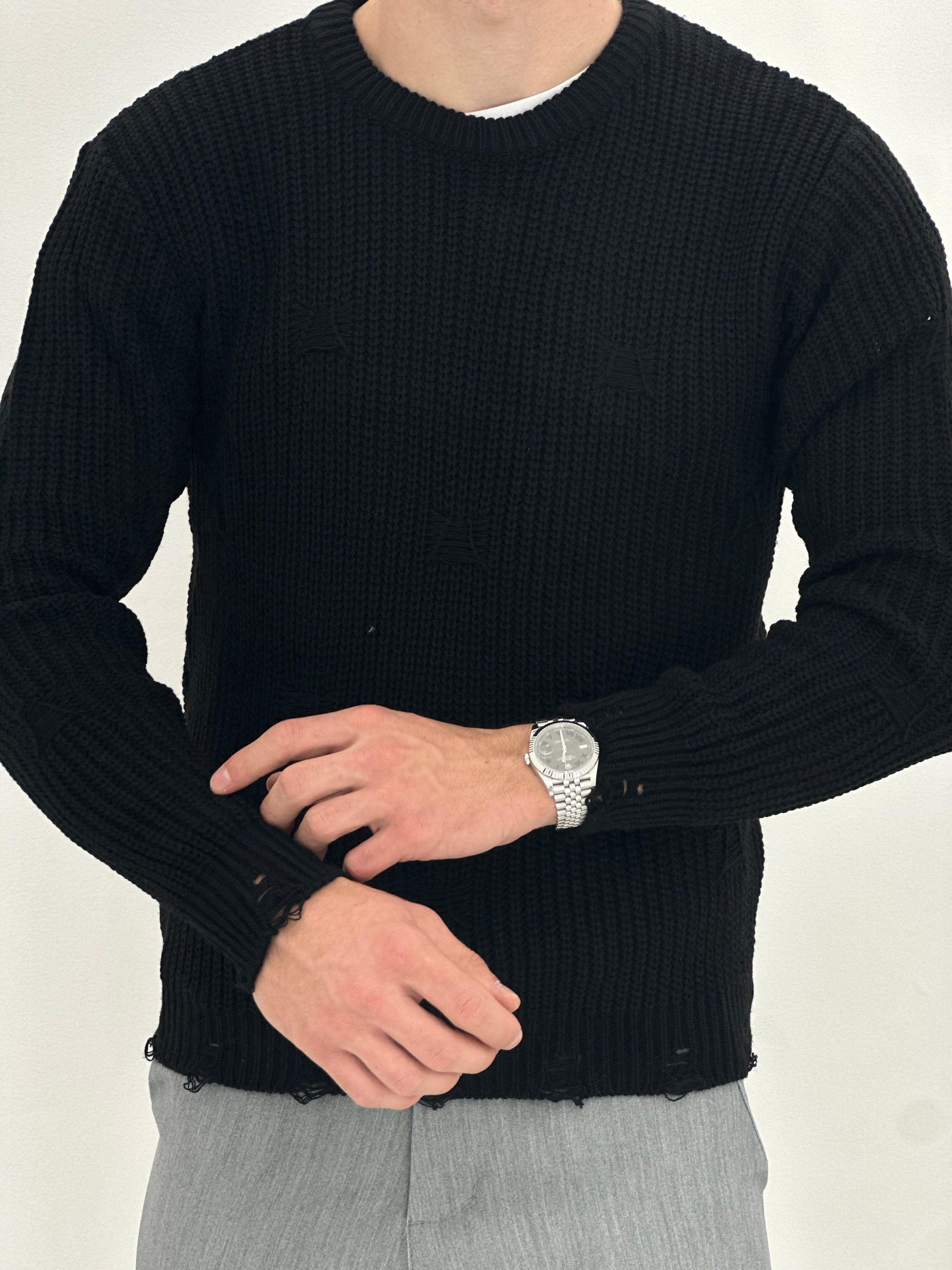 GIROCOLLO SFRANGIATO NERO ART2207