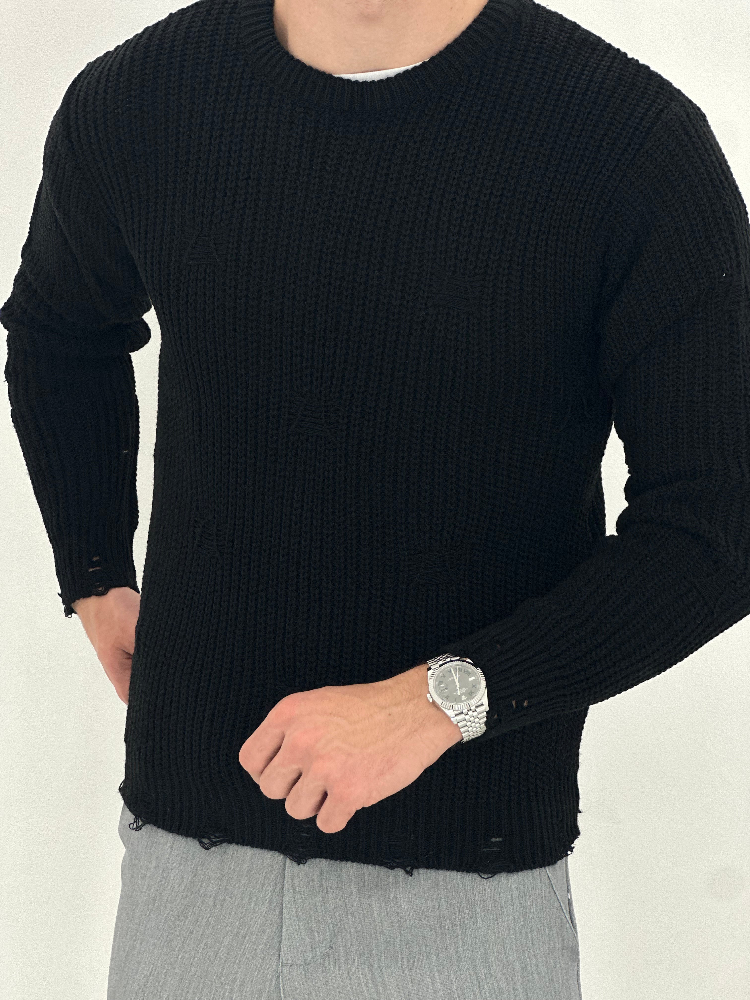 GIROCOLLO SFRANGIATO NERO ART2207