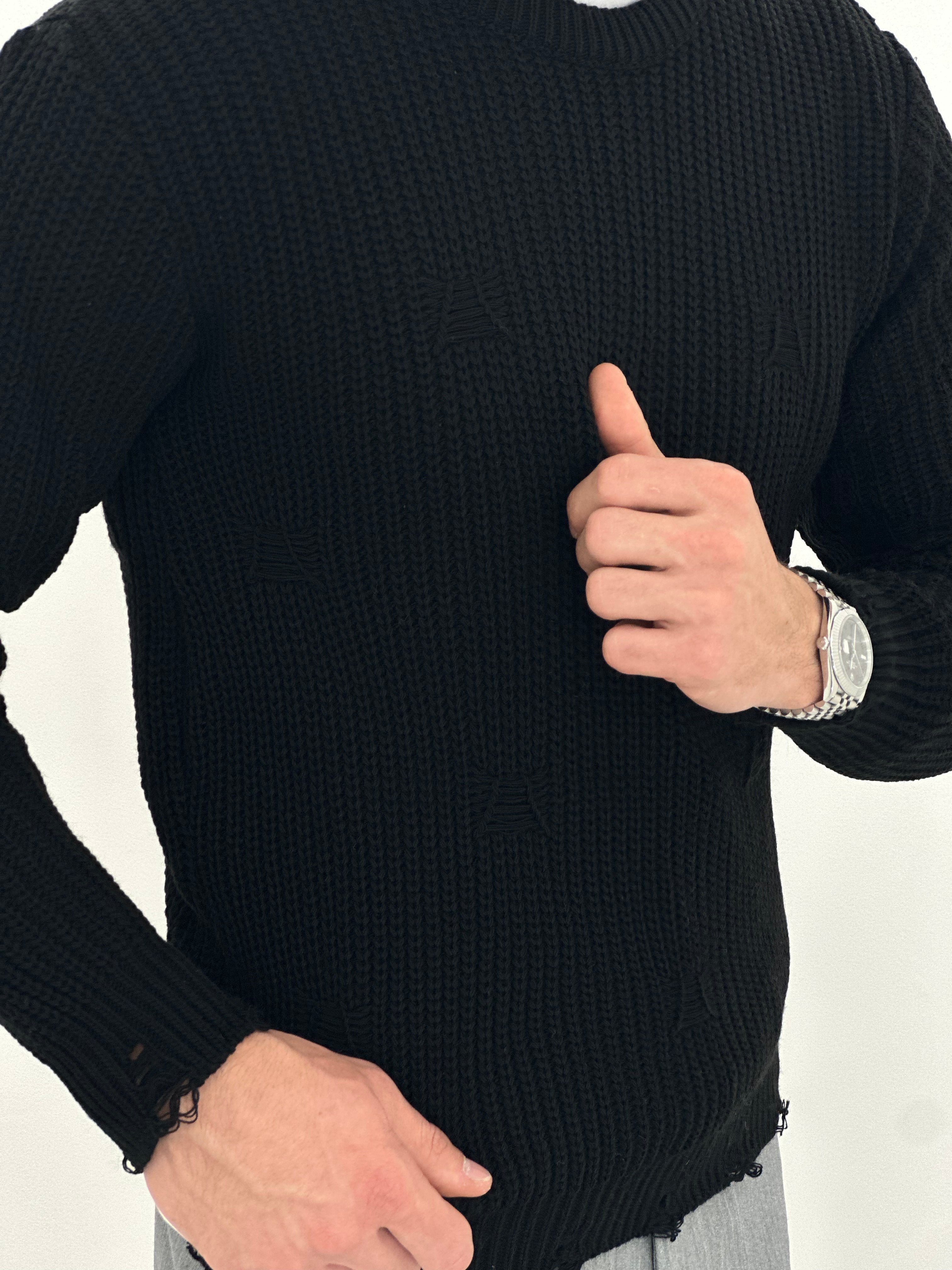 GIROCOLLO SFRANGIATO NERO ART2207
