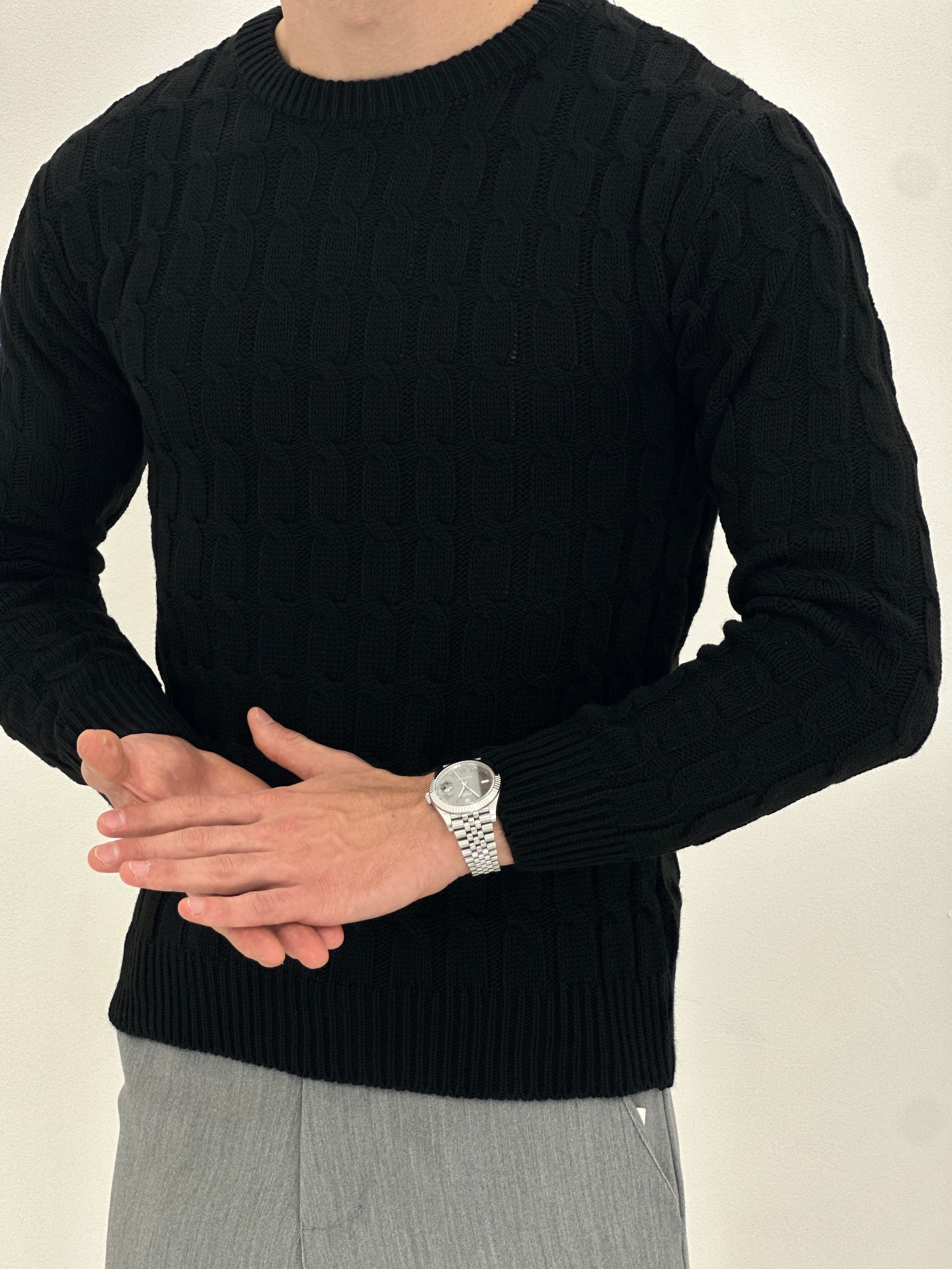 GIROCOLLO INTRECCIATO NERO ART23-642