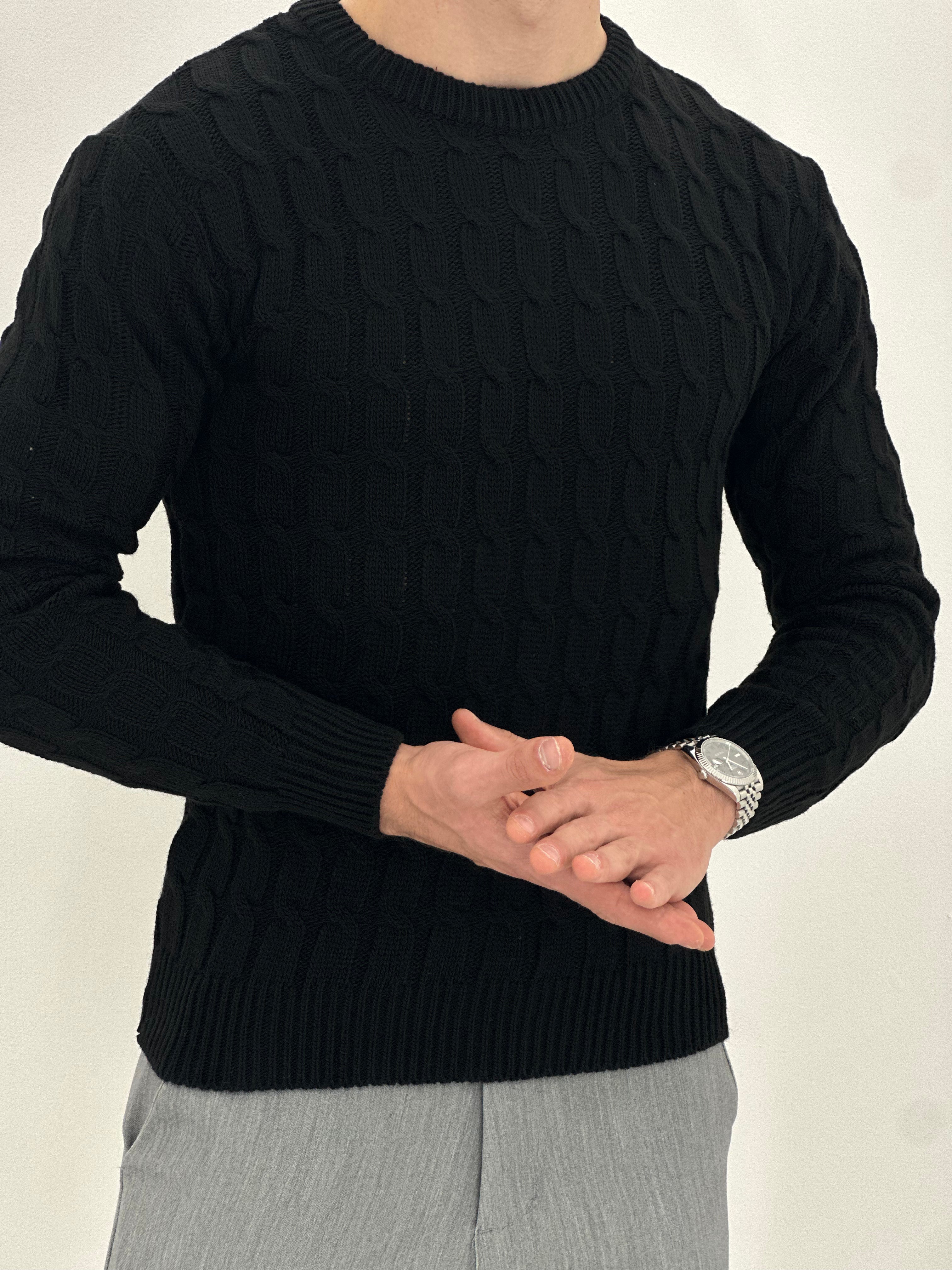 GIROCOLLO INTRECCIATO NERO ART23-642