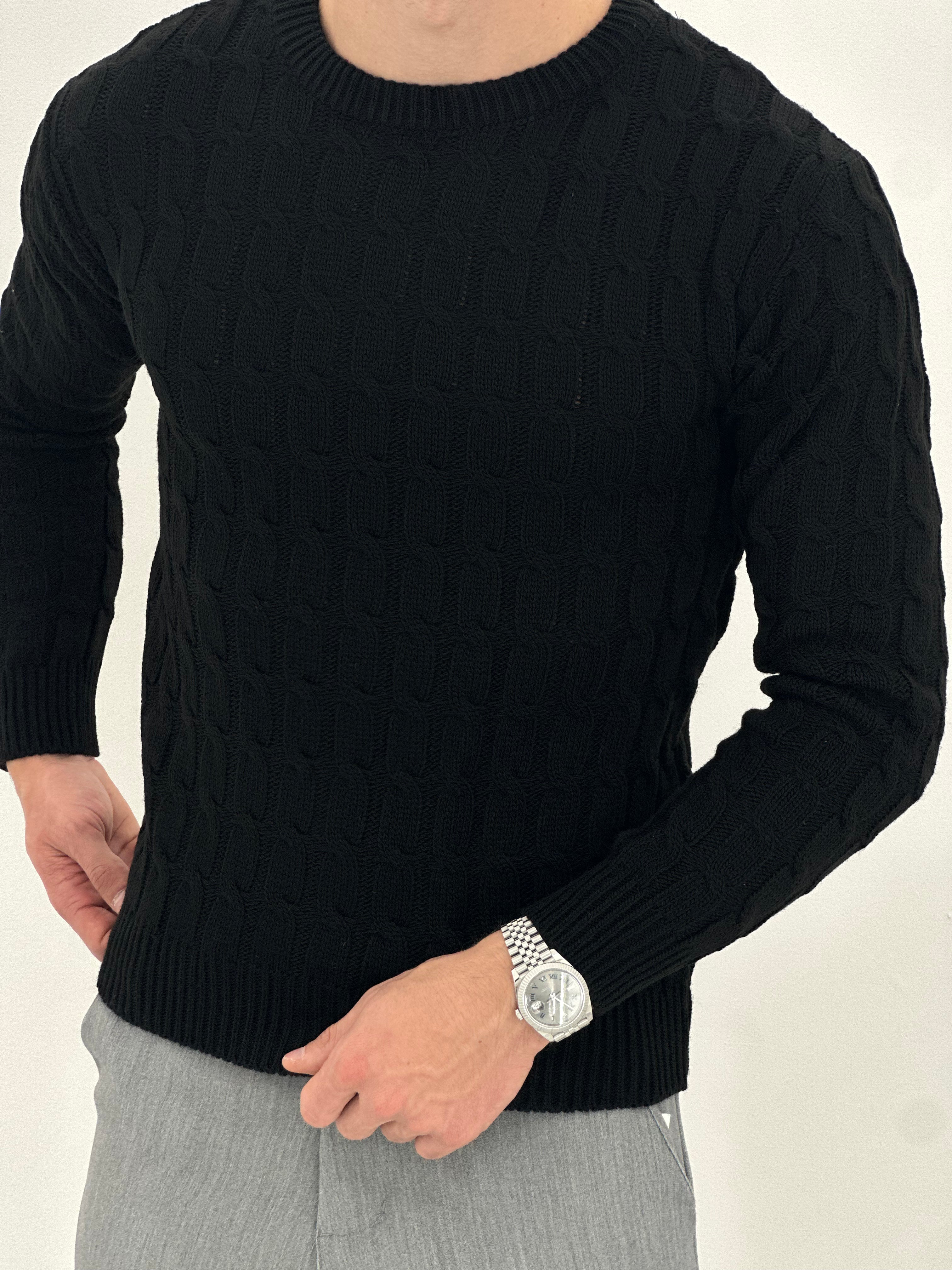 GIROCOLLO INTRECCIATO NERO ART23-642