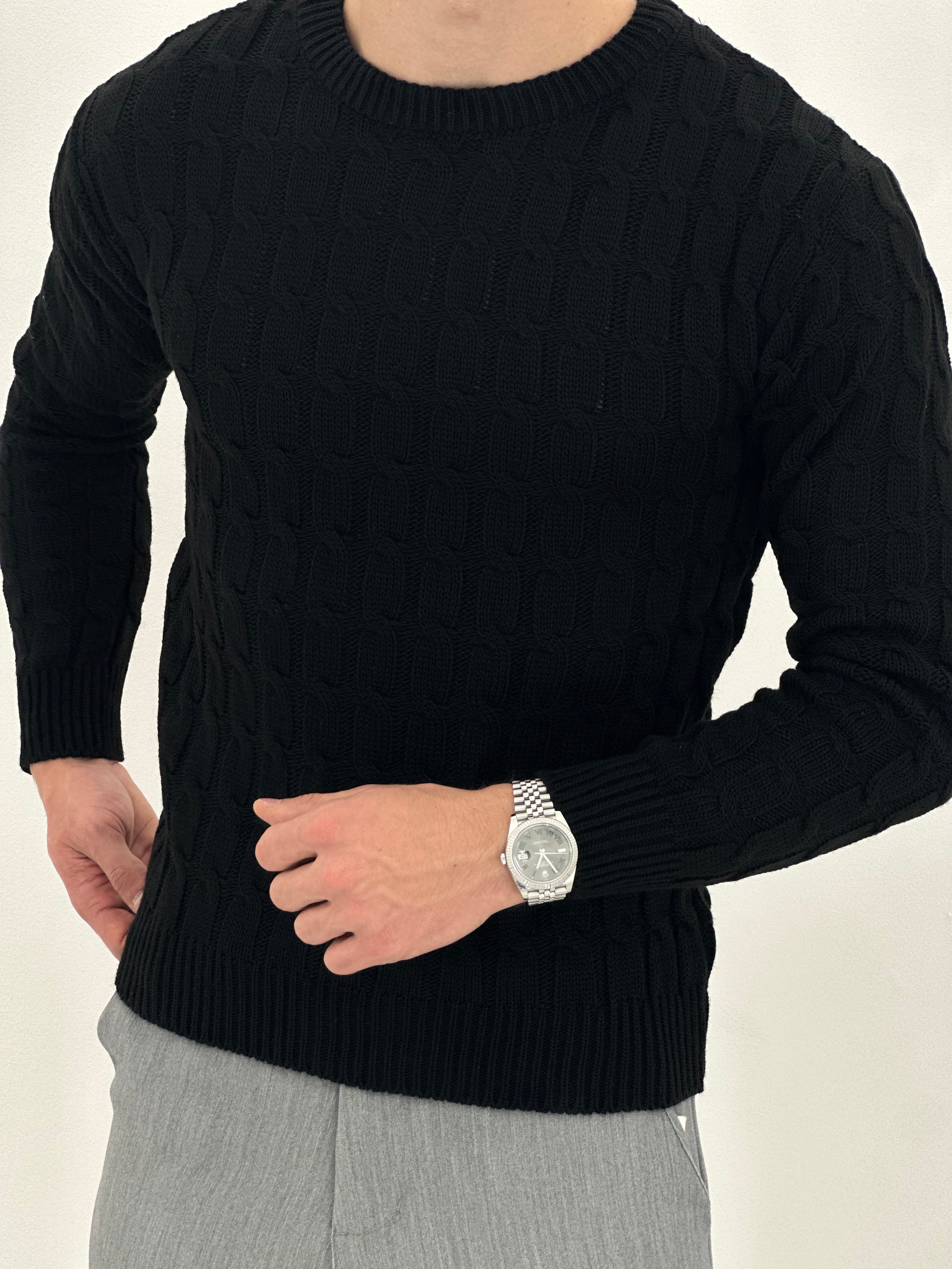 GIROCOLLO INTRECCIATO NERO ART23-642