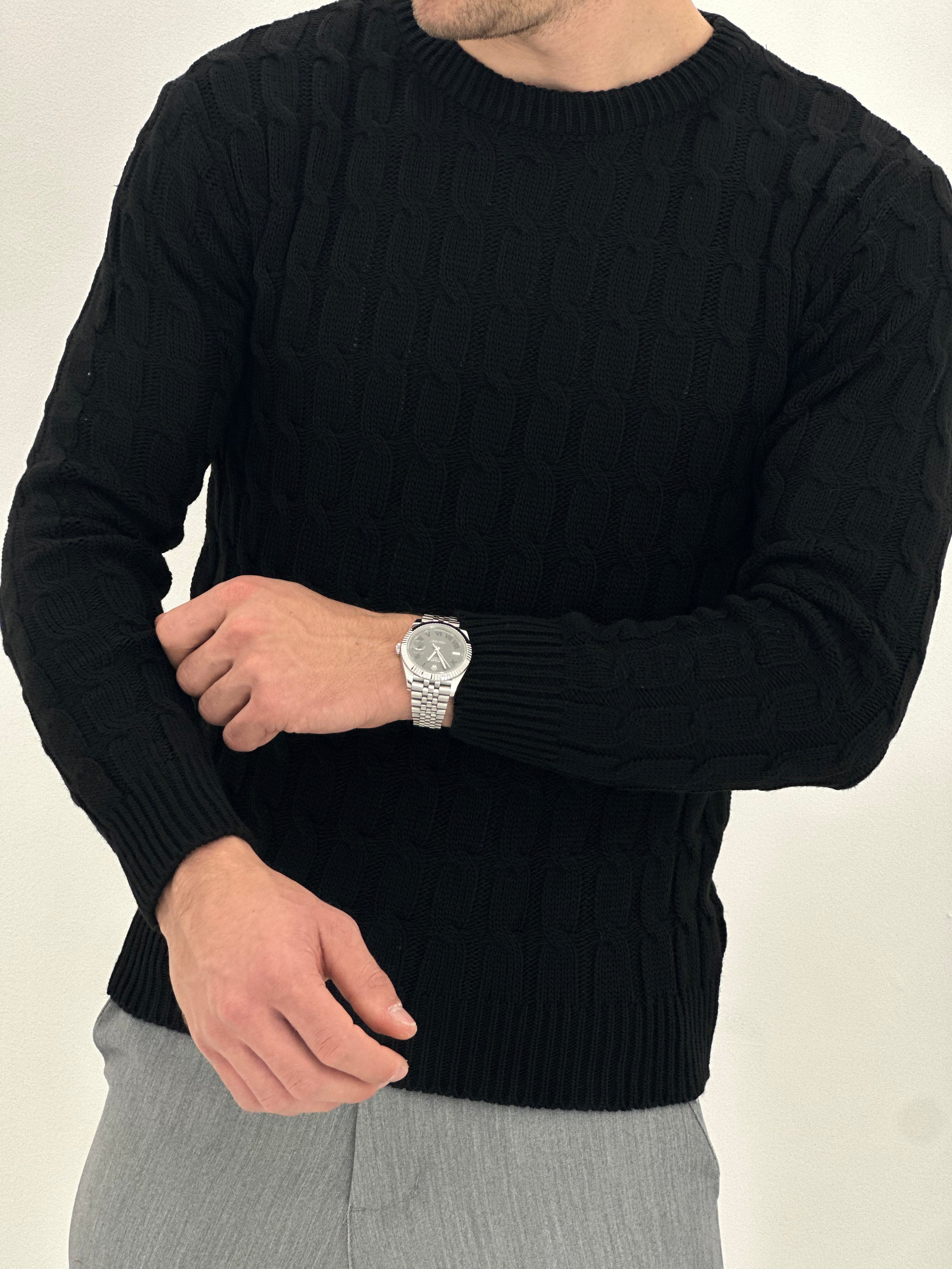 GIROCOLLO INTRECCIATO NERO ART23-642