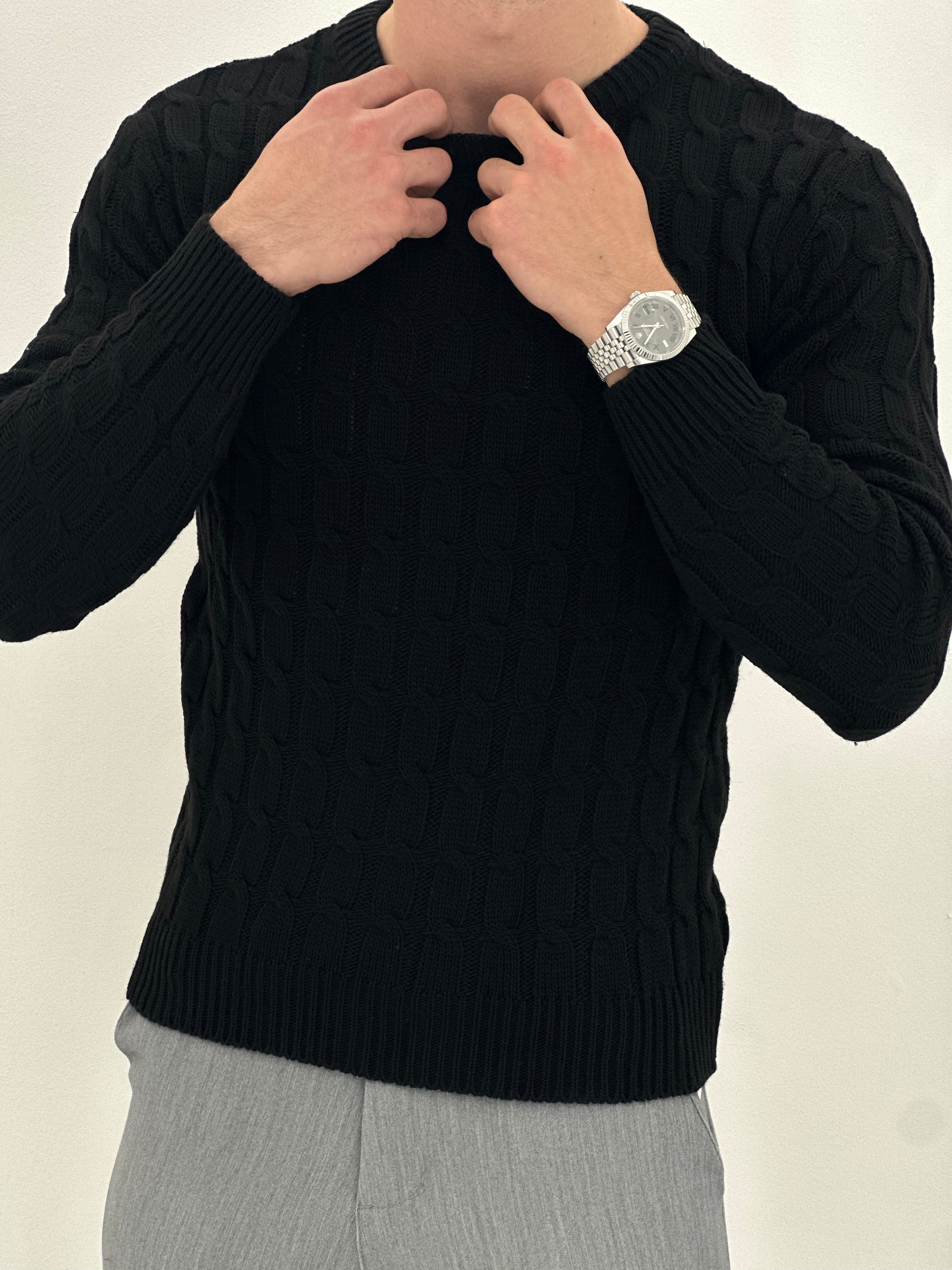 GIROCOLLO INTRECCIATO NERO ART23-642
