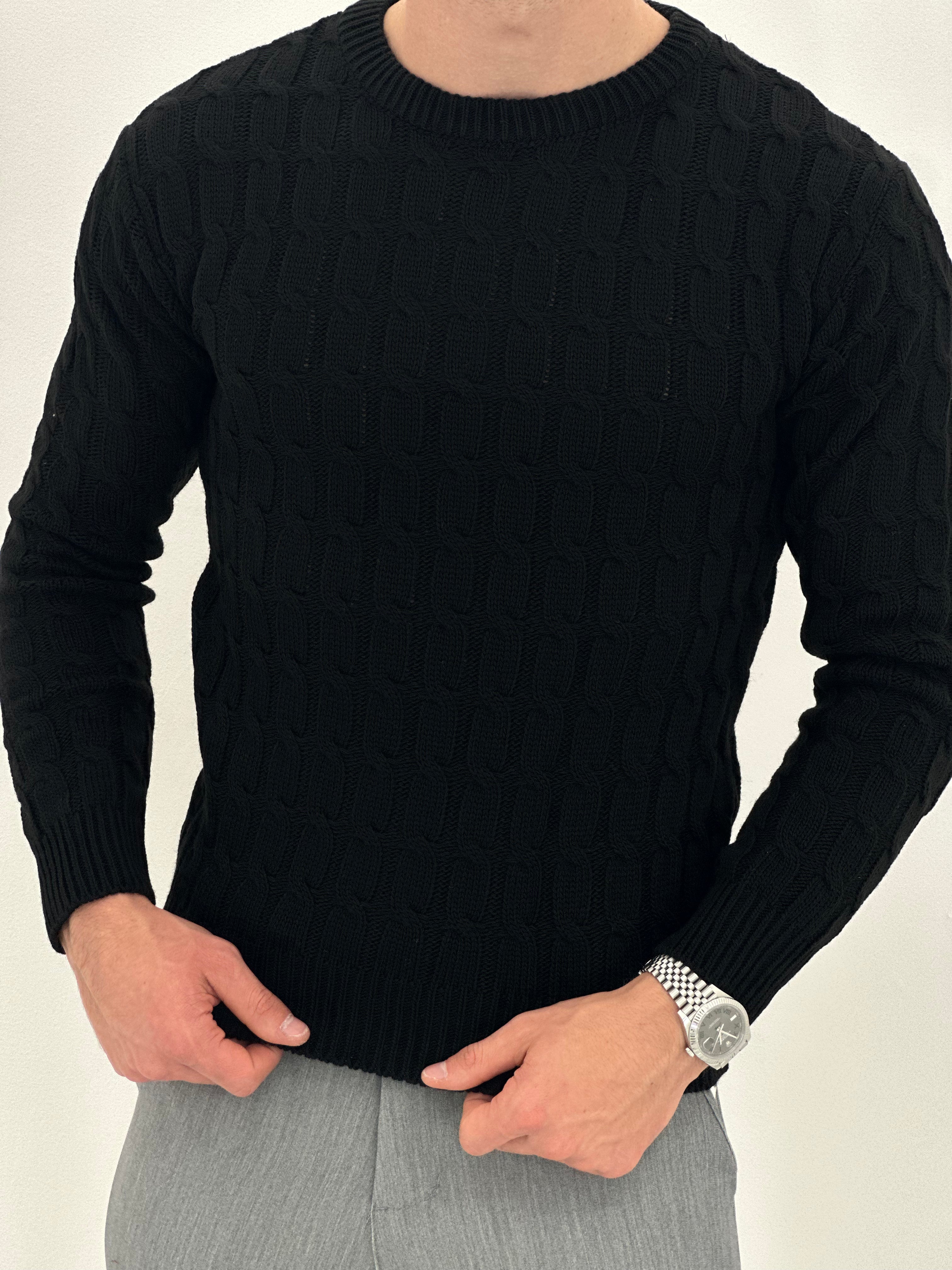 GIROCOLLO INTRECCIATO NERO ART23-642