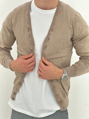 CARDIGAN LEGGERO M-810 col.SABBIA