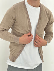 CARDIGAN LEGGERO M-810 col.SABBIA