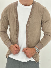 CARDIGAN LEGGERO M-810 col.SABBIA