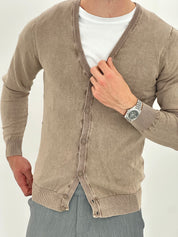 CARDIGAN LEGGERO M-810 col.SABBIA