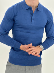 POLO MANICA LUNGA WFM002 COL.BLU
