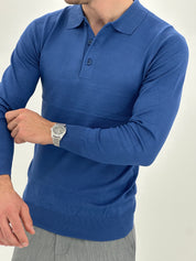 POLO MANICA LUNGA WFM002 COL.BLU
