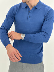 POLO MANICA LUNGA WFM002 COL.BLU