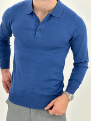 POLO MANICA LUNGA WFM002 COL.BLU