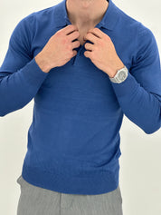 POLO MANICA LUNGA WFM002 COL.BLU