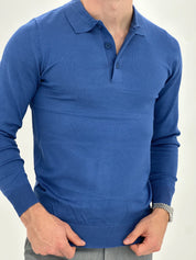 POLO MANICA LUNGA WFM002 COL.BLU