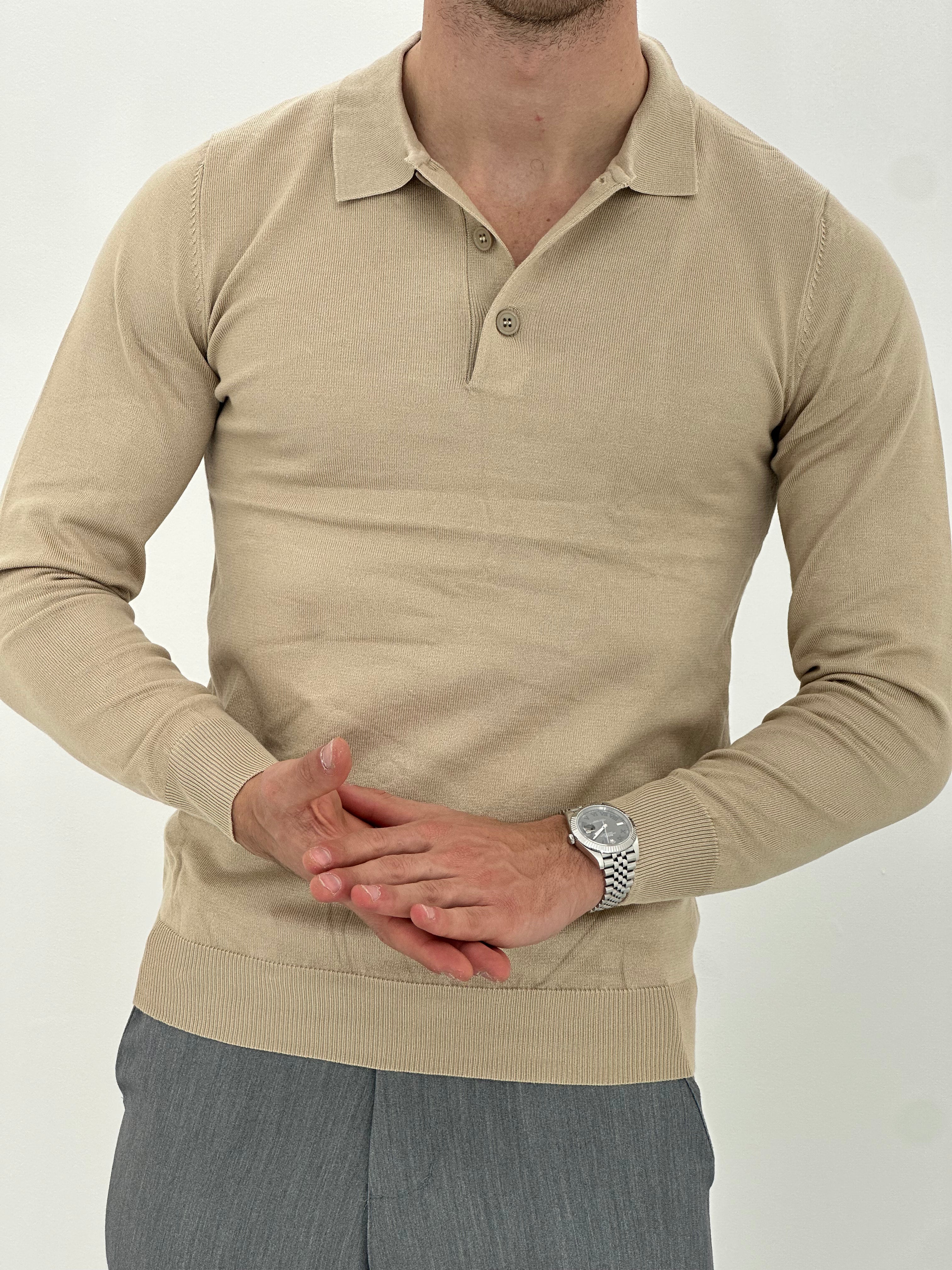 POLO MANICA LUNGA WFM002 COL.SABBIA
