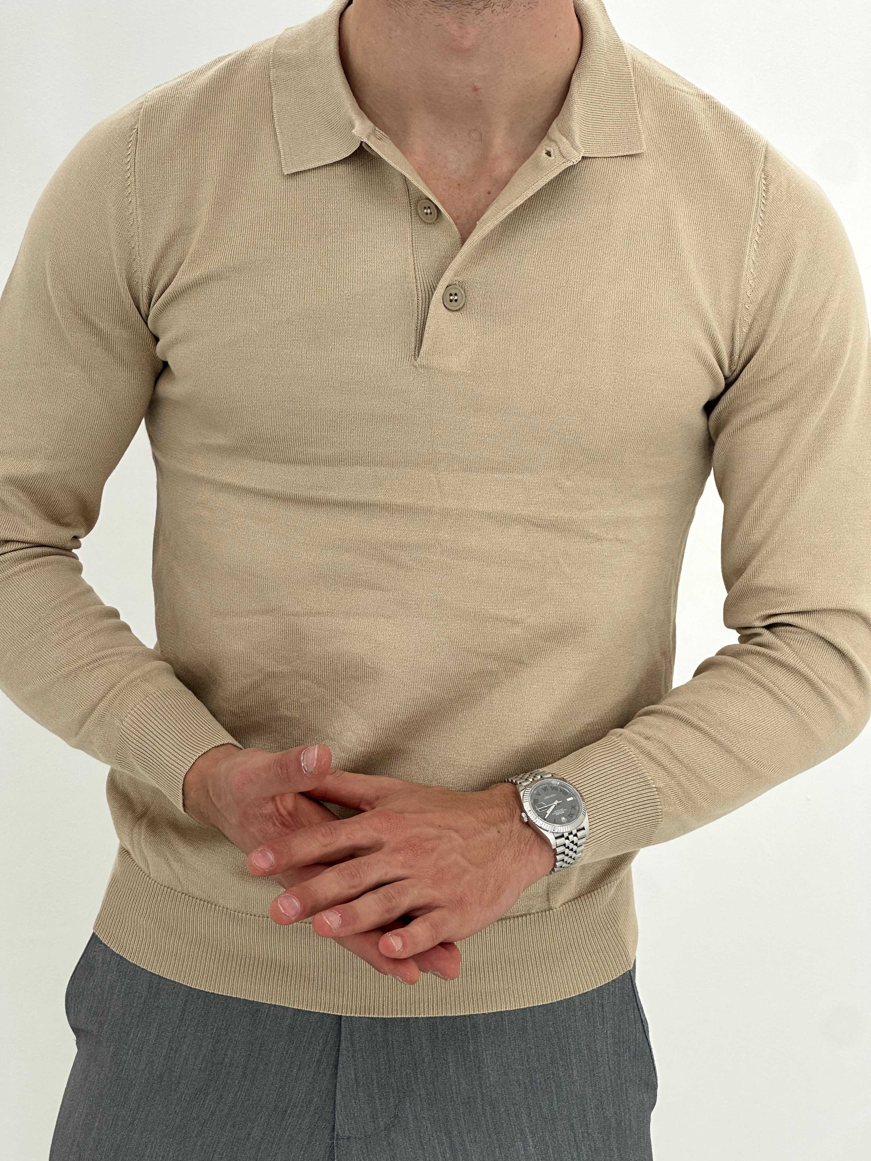 POLO MANICA LUNGA WFM002 COL.SABBIA