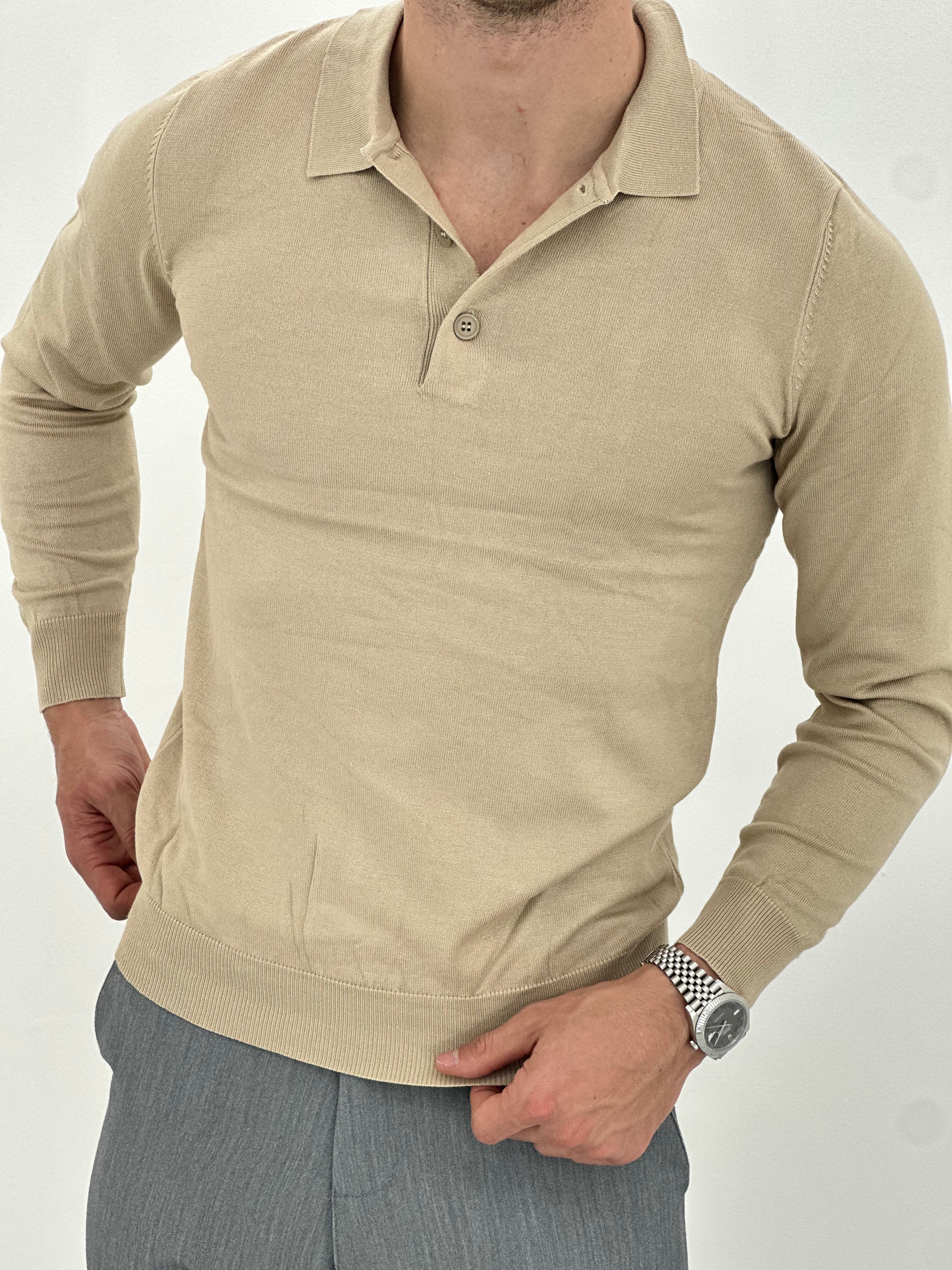 POLO MANICA LUNGA WFM002 COL.SABBIA