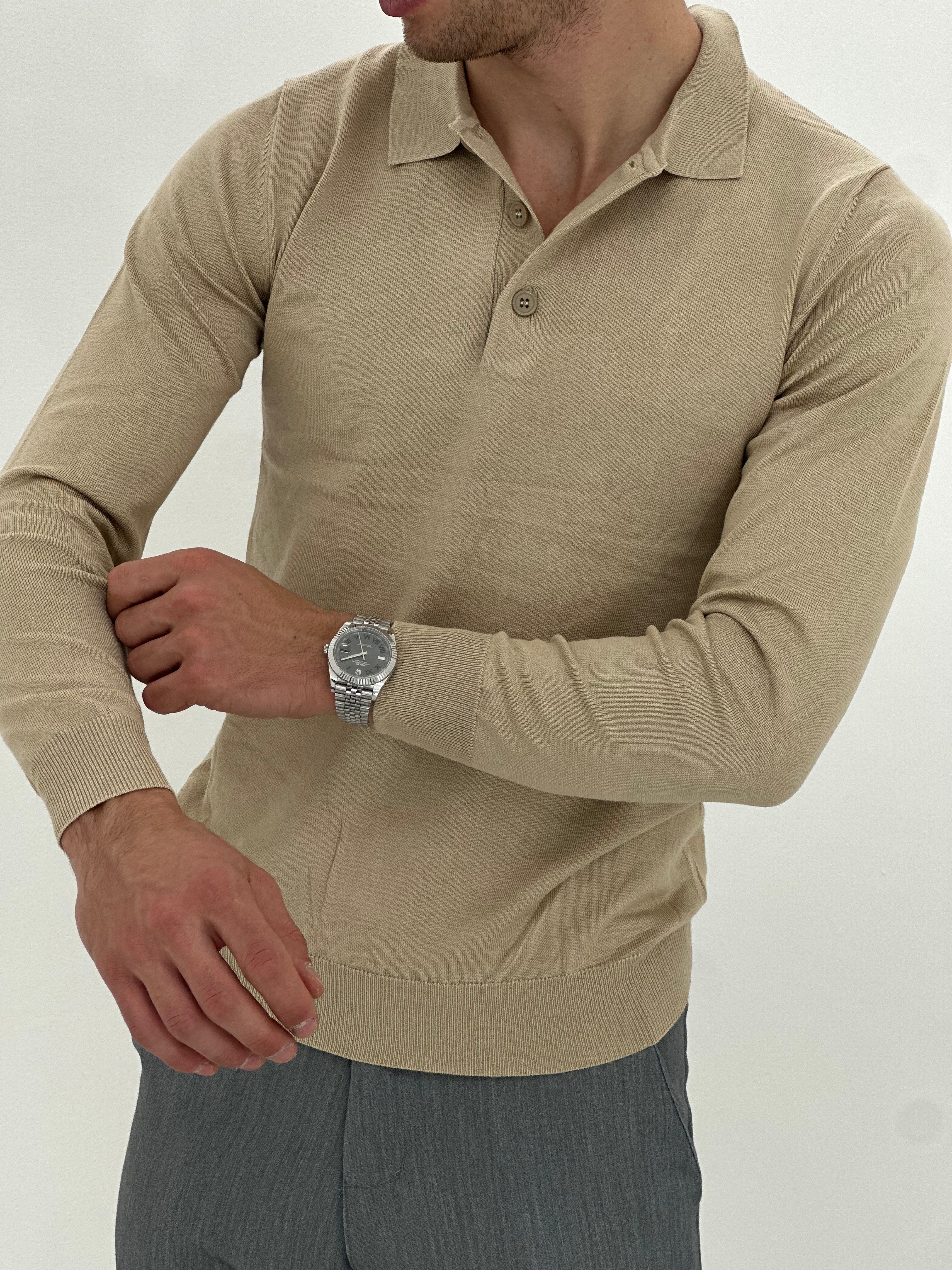 POLO MANICA LUNGA WFM002 COL.SABBIA
