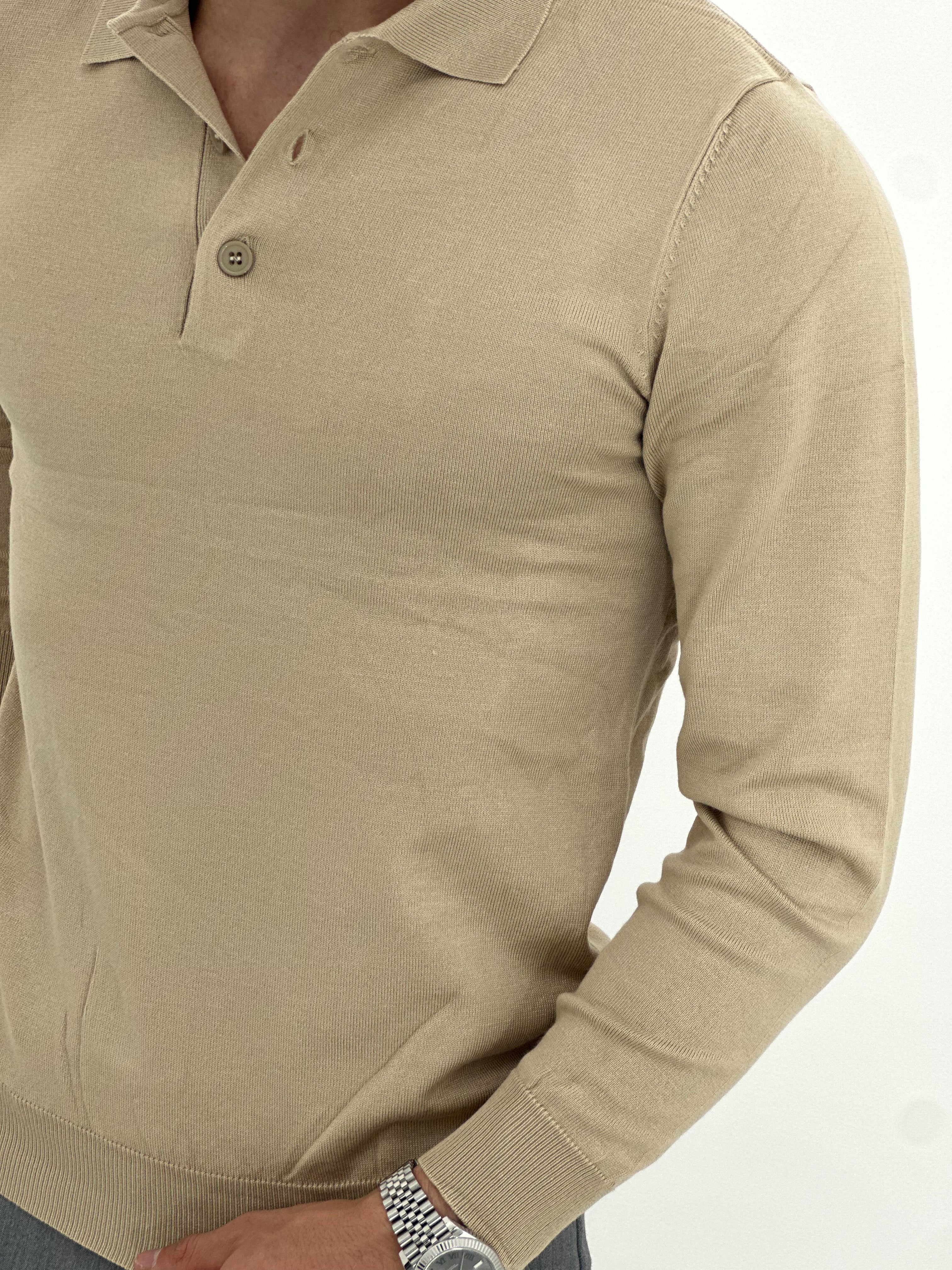 POLO MANICA LUNGA WFM002 COL.SABBIA