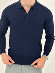 POLO MANICA LUNGA WFM002 COL.BLU