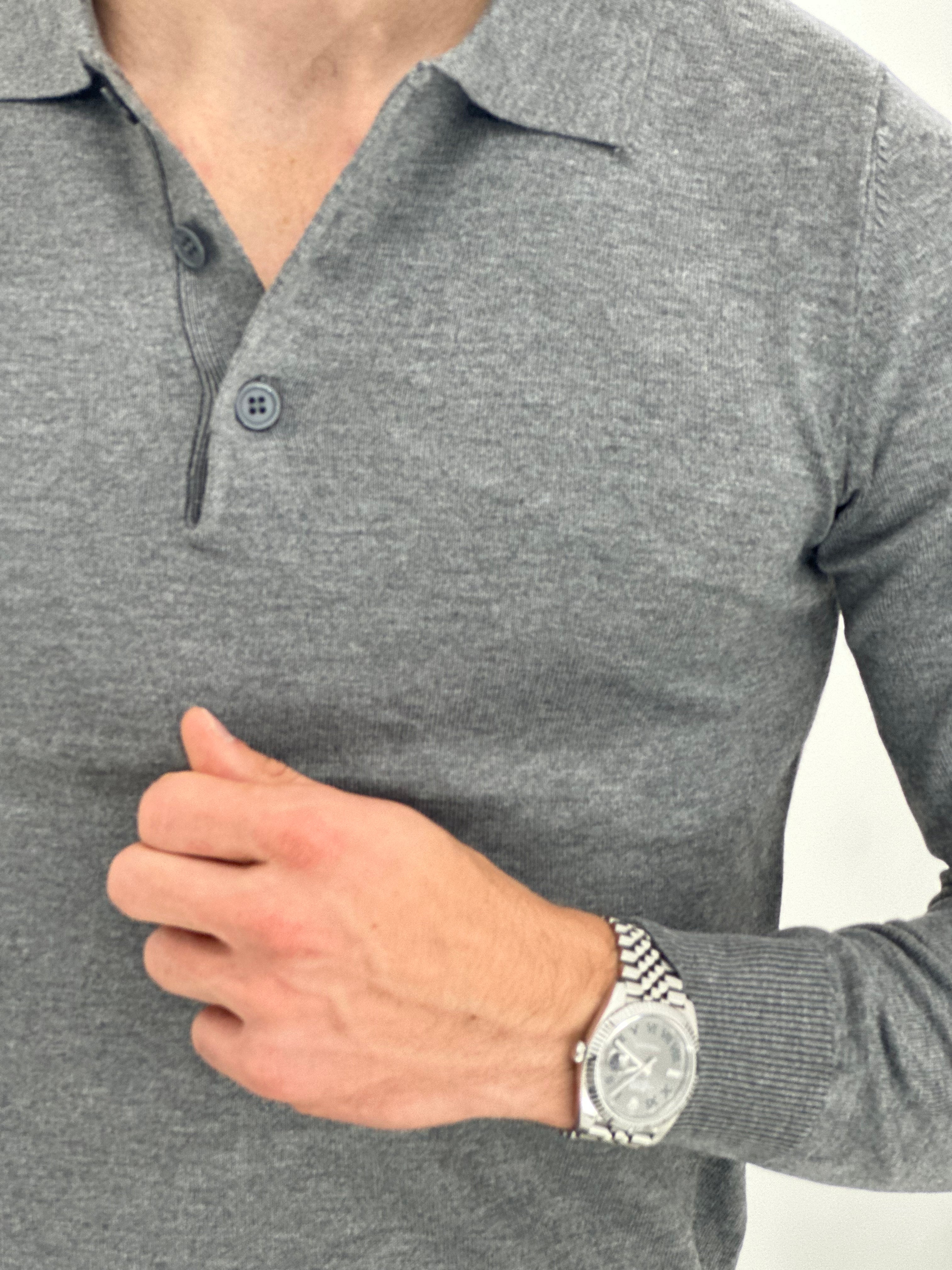 POLO MANICA LUNGA WFM002 COL.GRIGIO