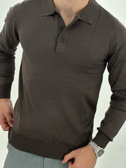 POLO MANICA LUNGA WFM002 COL.FANGO