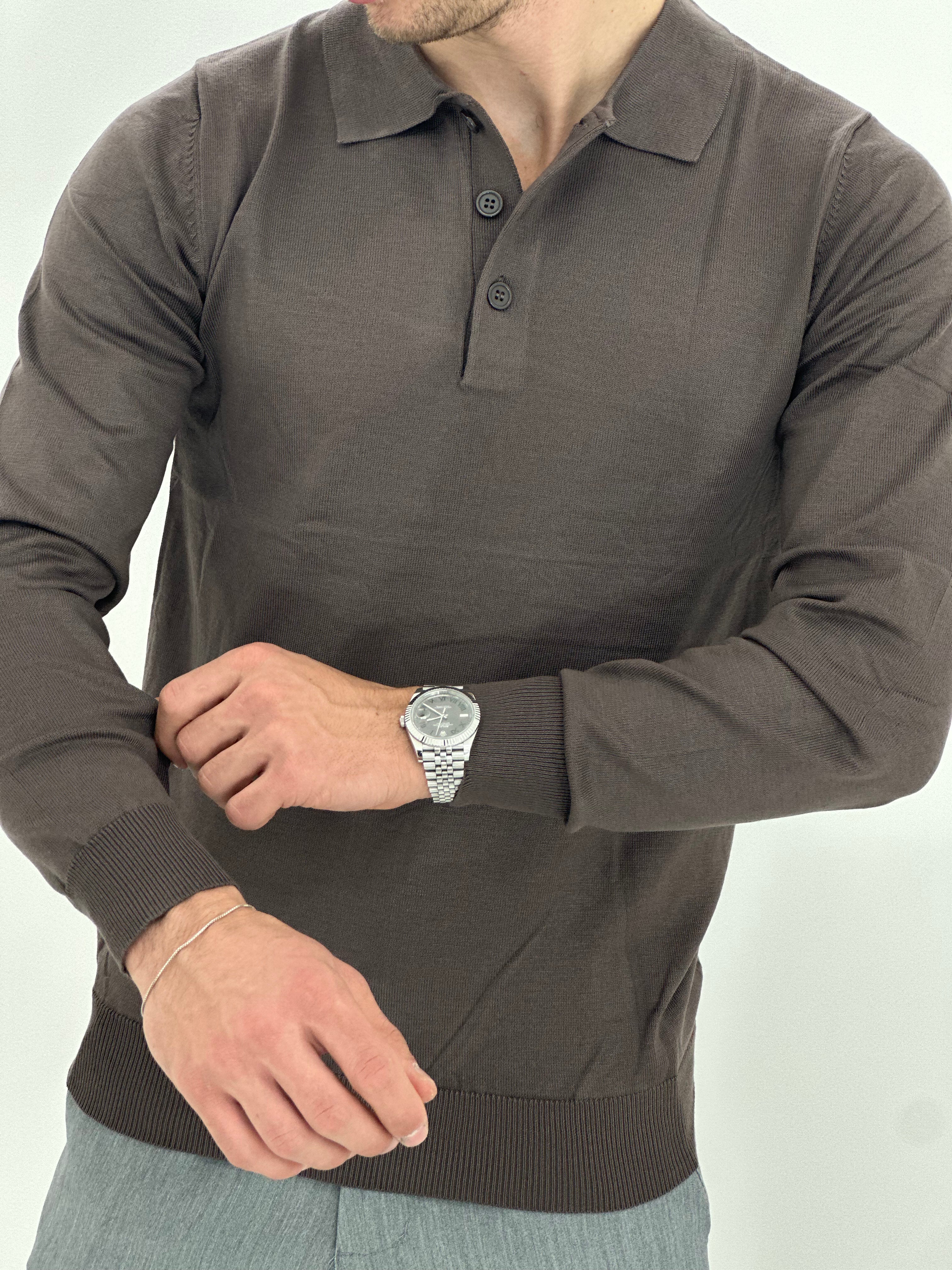 POLO MANICA LUNGA WFM002 COL.FANGO