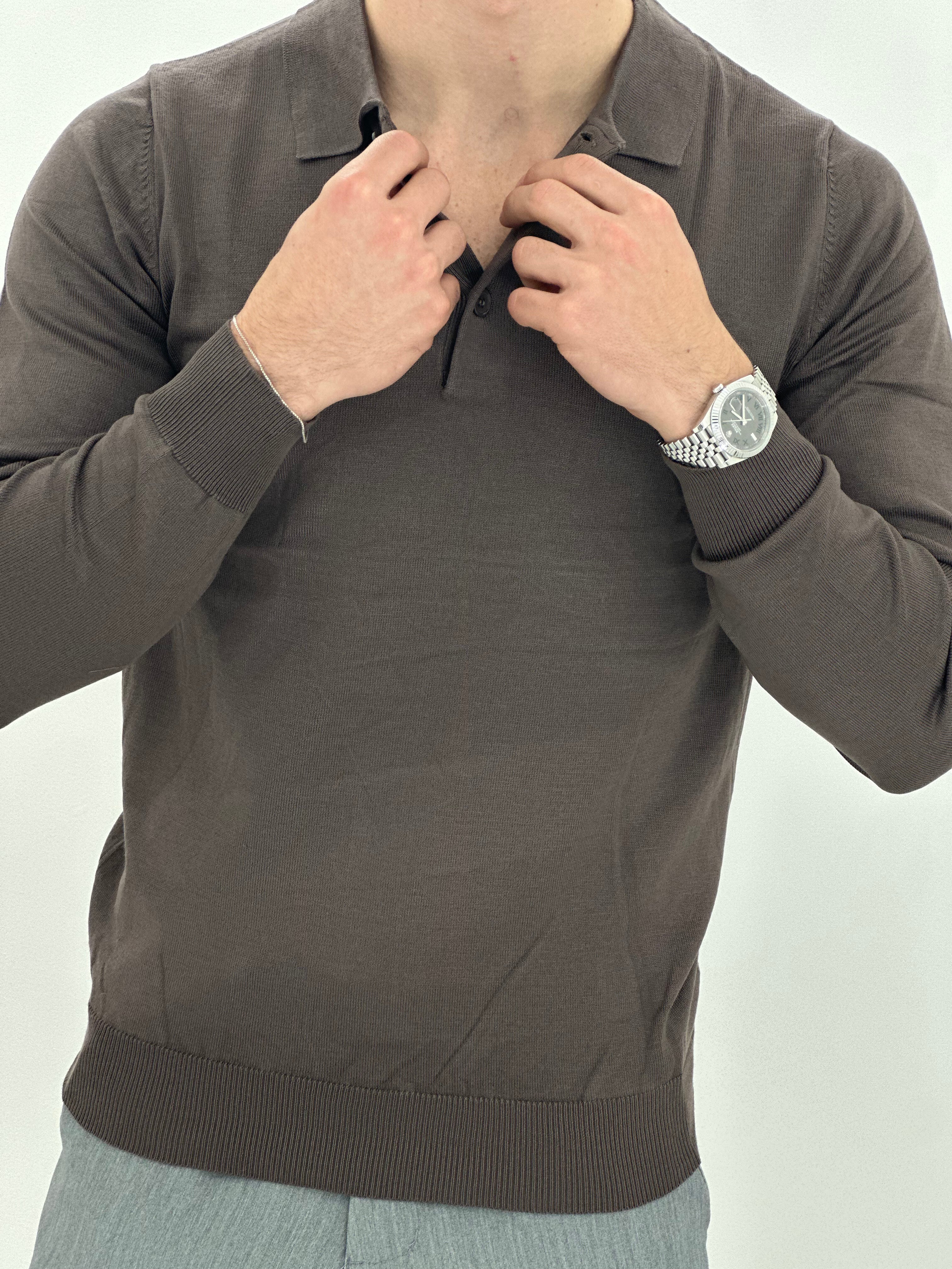 POLO MANICA LUNGA WFM002 COL.FANGO