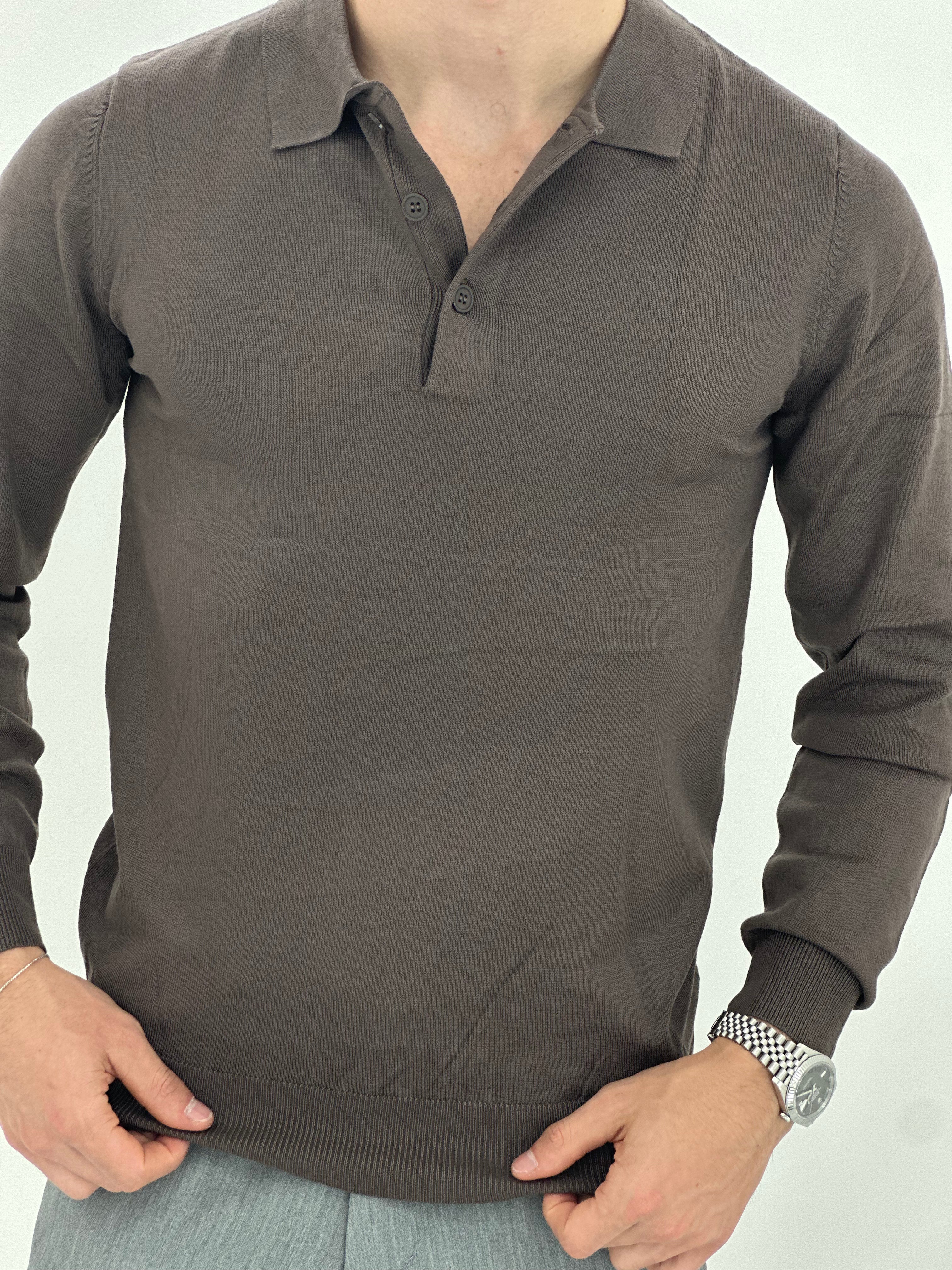 POLO MANICA LUNGA WFM002 COL.FANGO