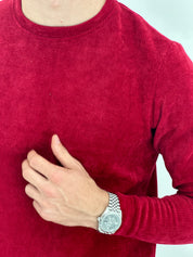 MAGLIONCINO EFFETTO CINIGLIA D7289 col.ROSSO