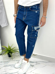 JEANS CARROT FIT DENIM ROTTURE