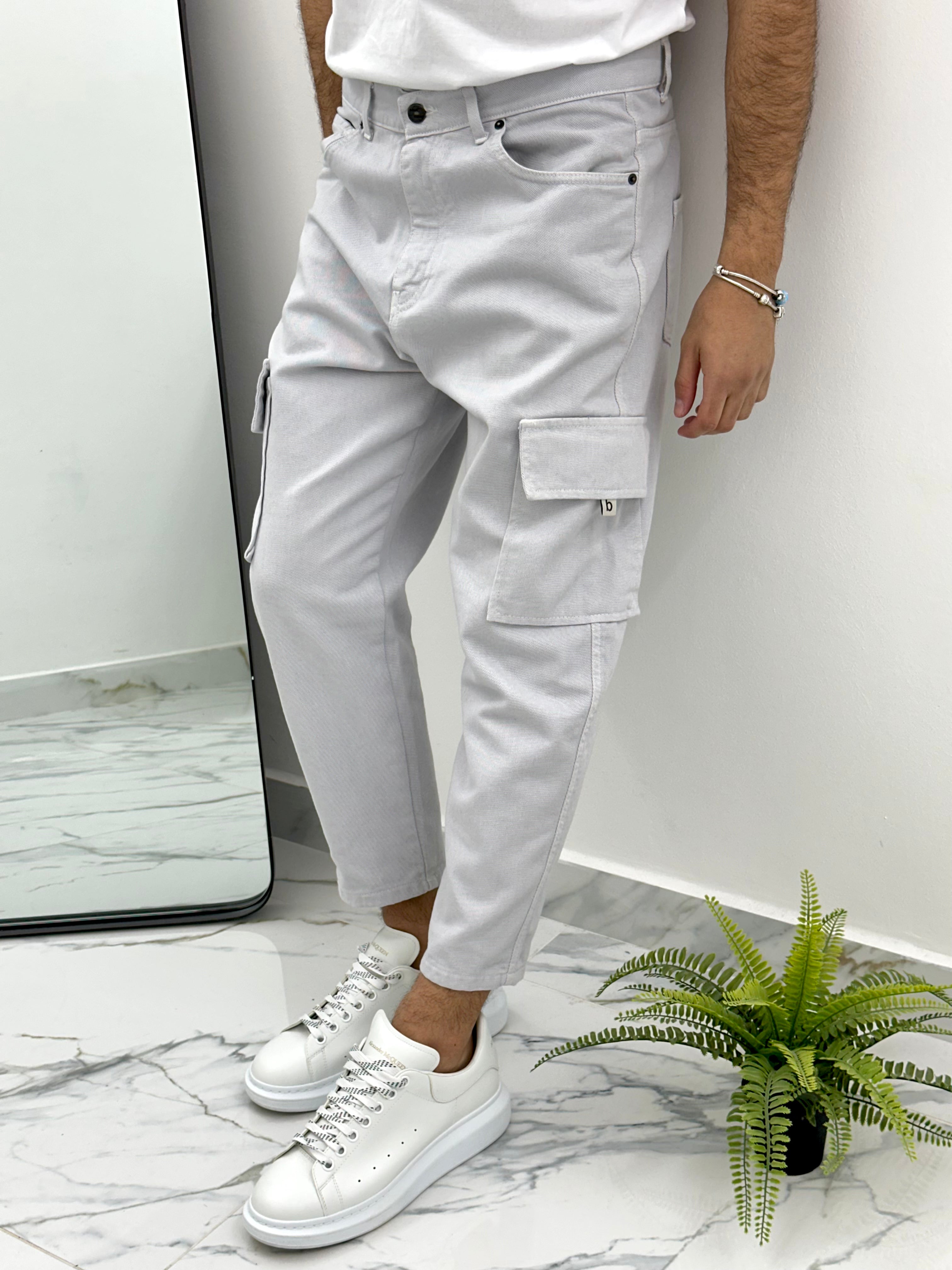 JEANS CARROT FIT col.GHIACCIO