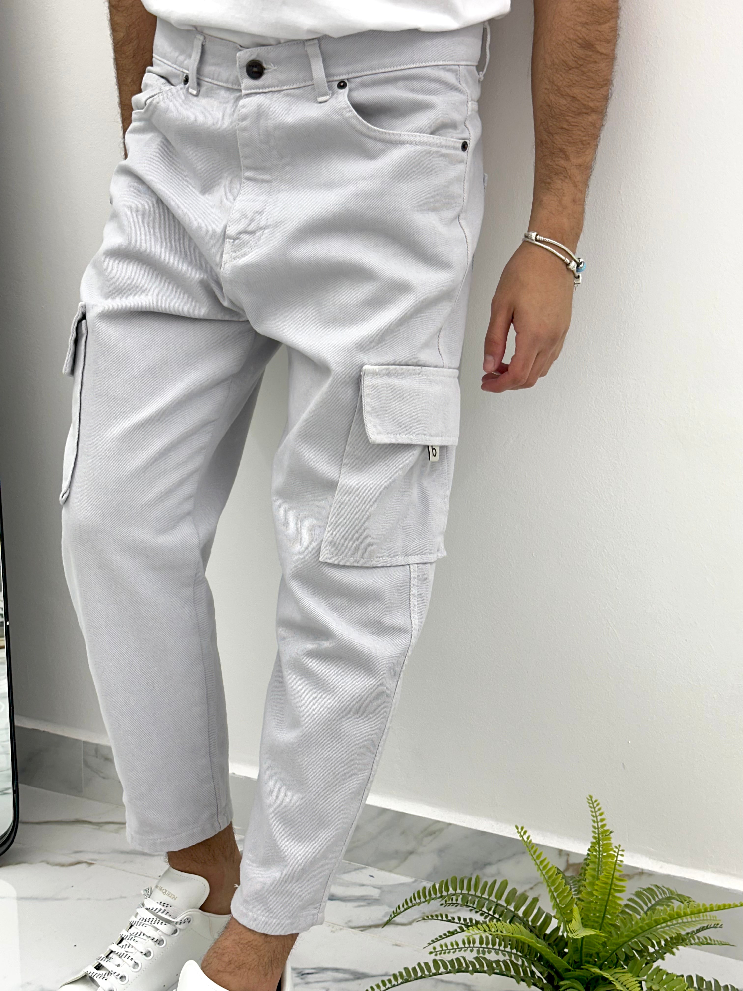 JEANS CARROT FIT col.GHIACCIO