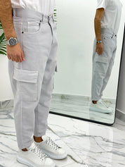 JEANS CARROT FIT col.GHIACCIO