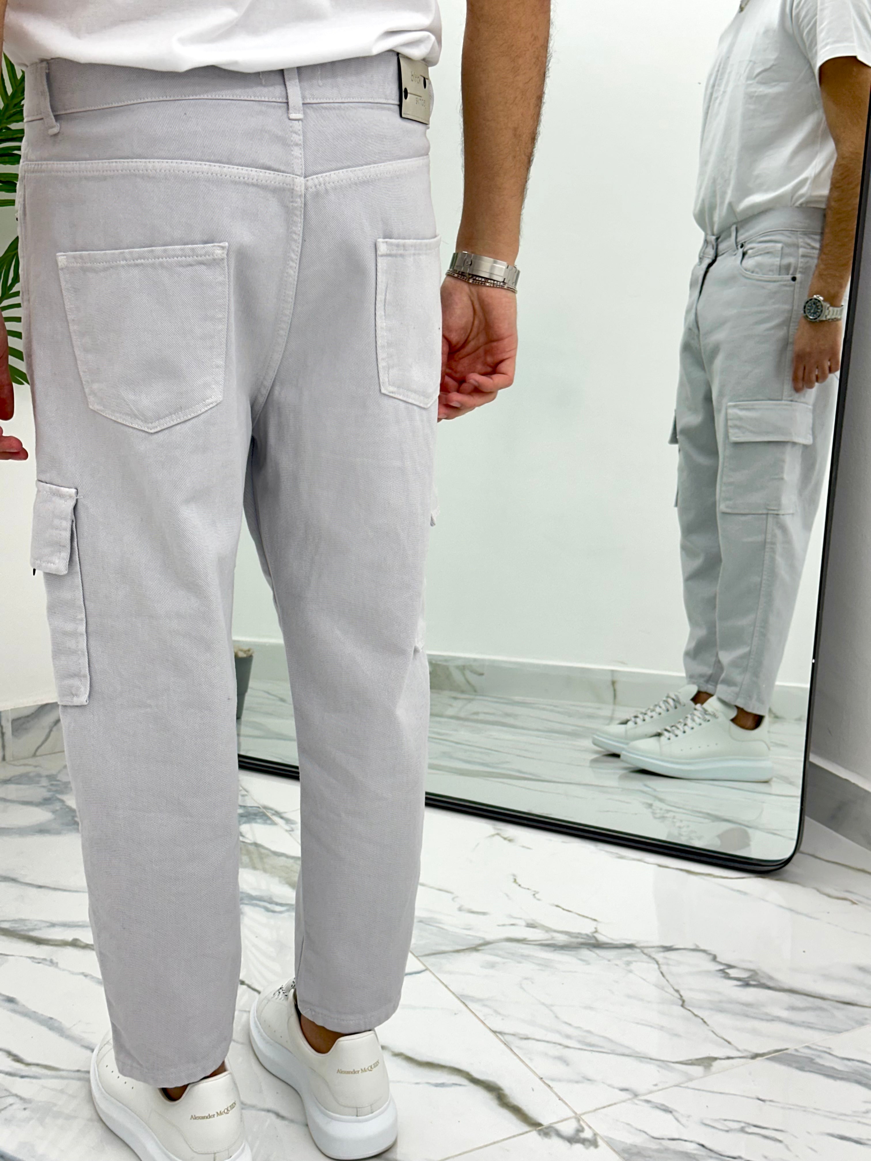 JEANS CARROT FIT col.GHIACCIO